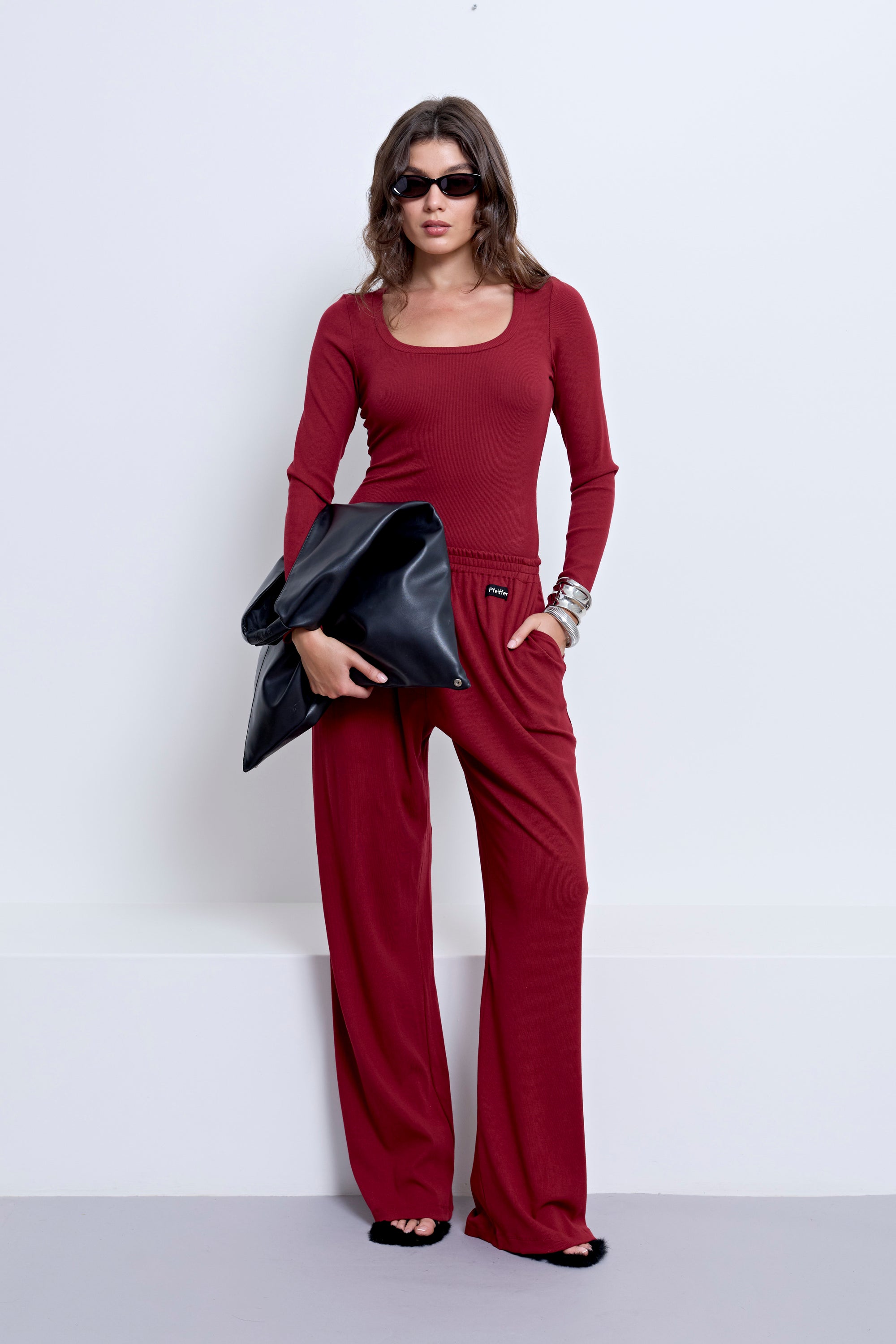 BISCAYNE LONG SLEEVE TOP | SANGRIA