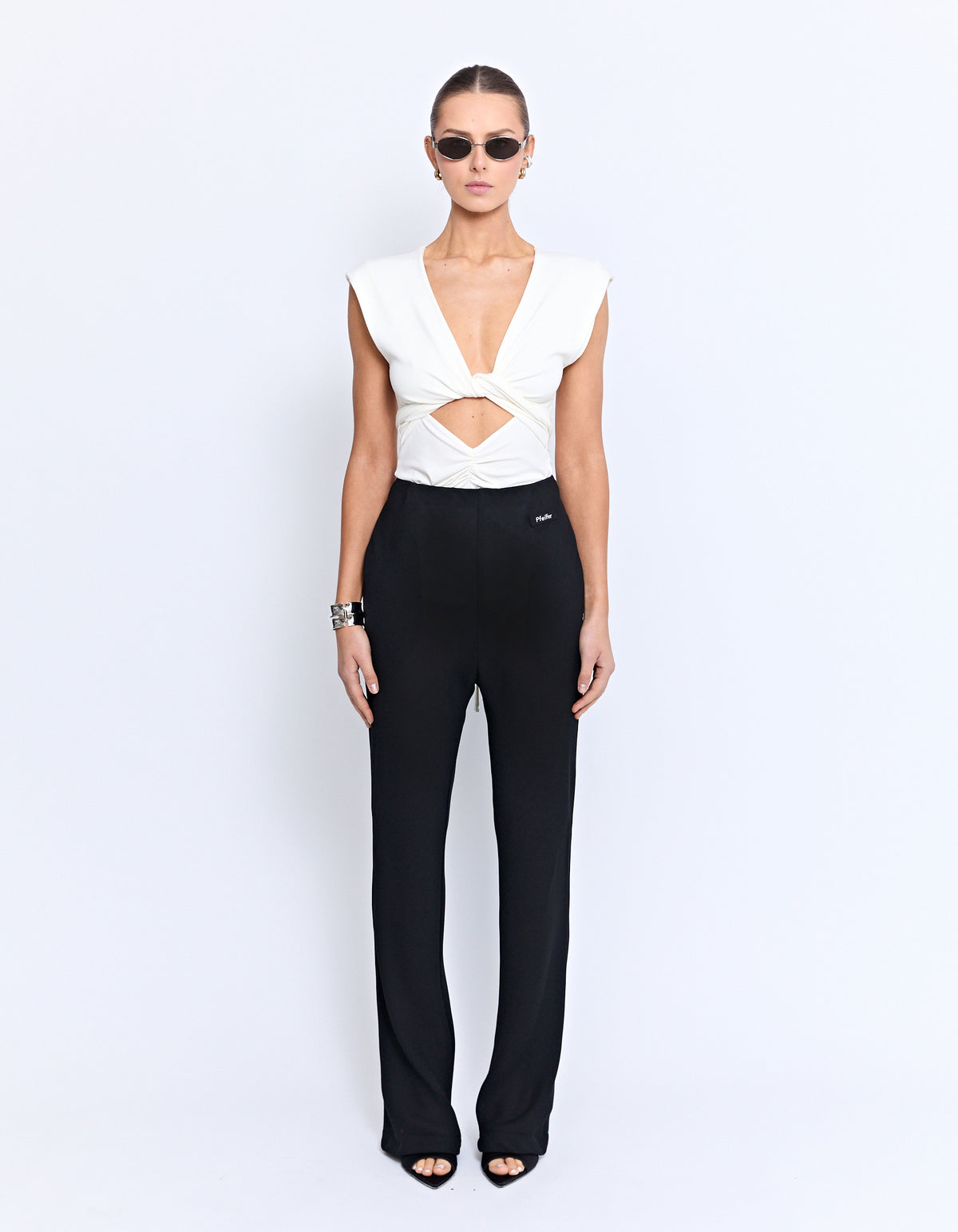 GIANNI BIAS CUT PANT | BLACK