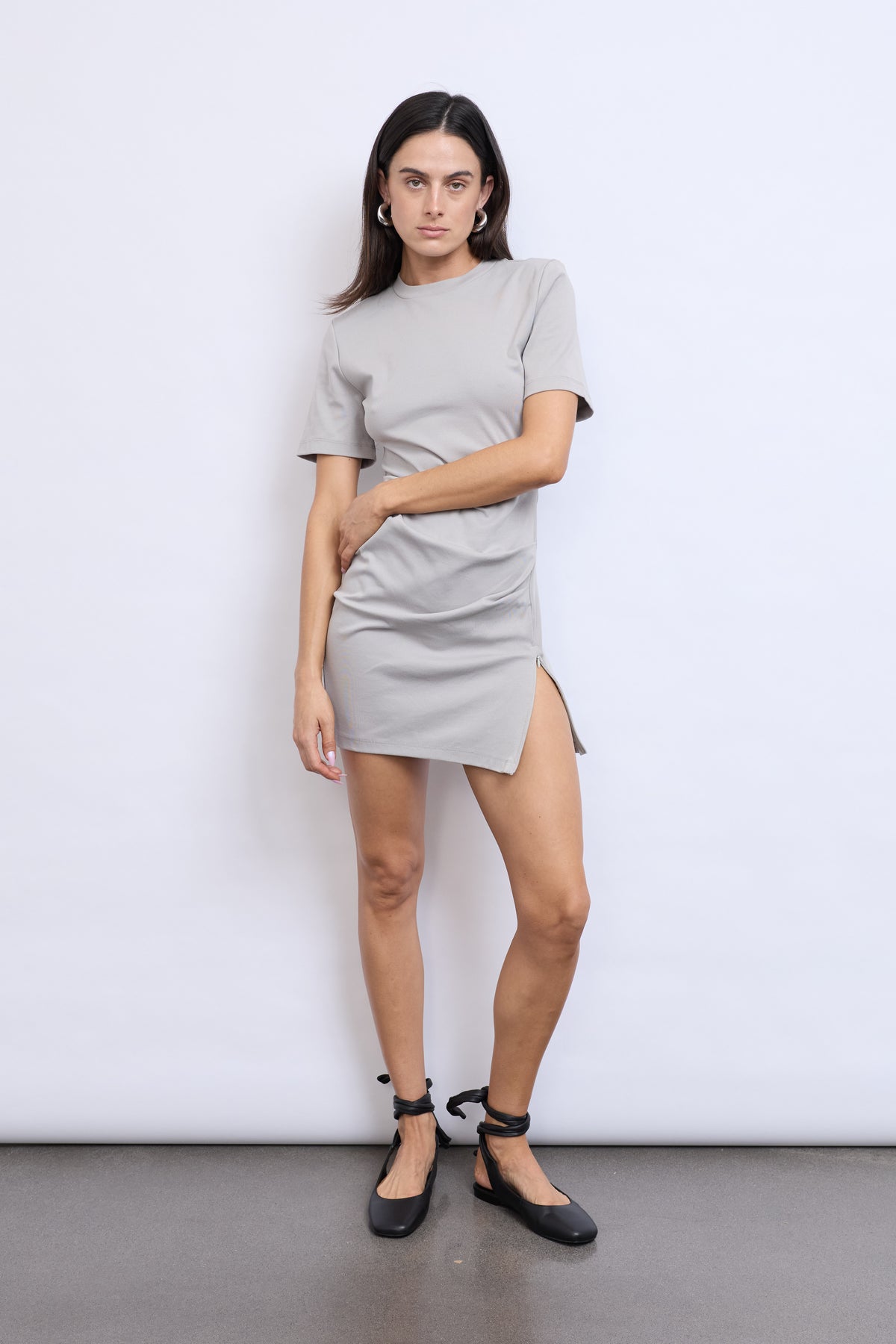 MINI PORTIA DRESS | GREY