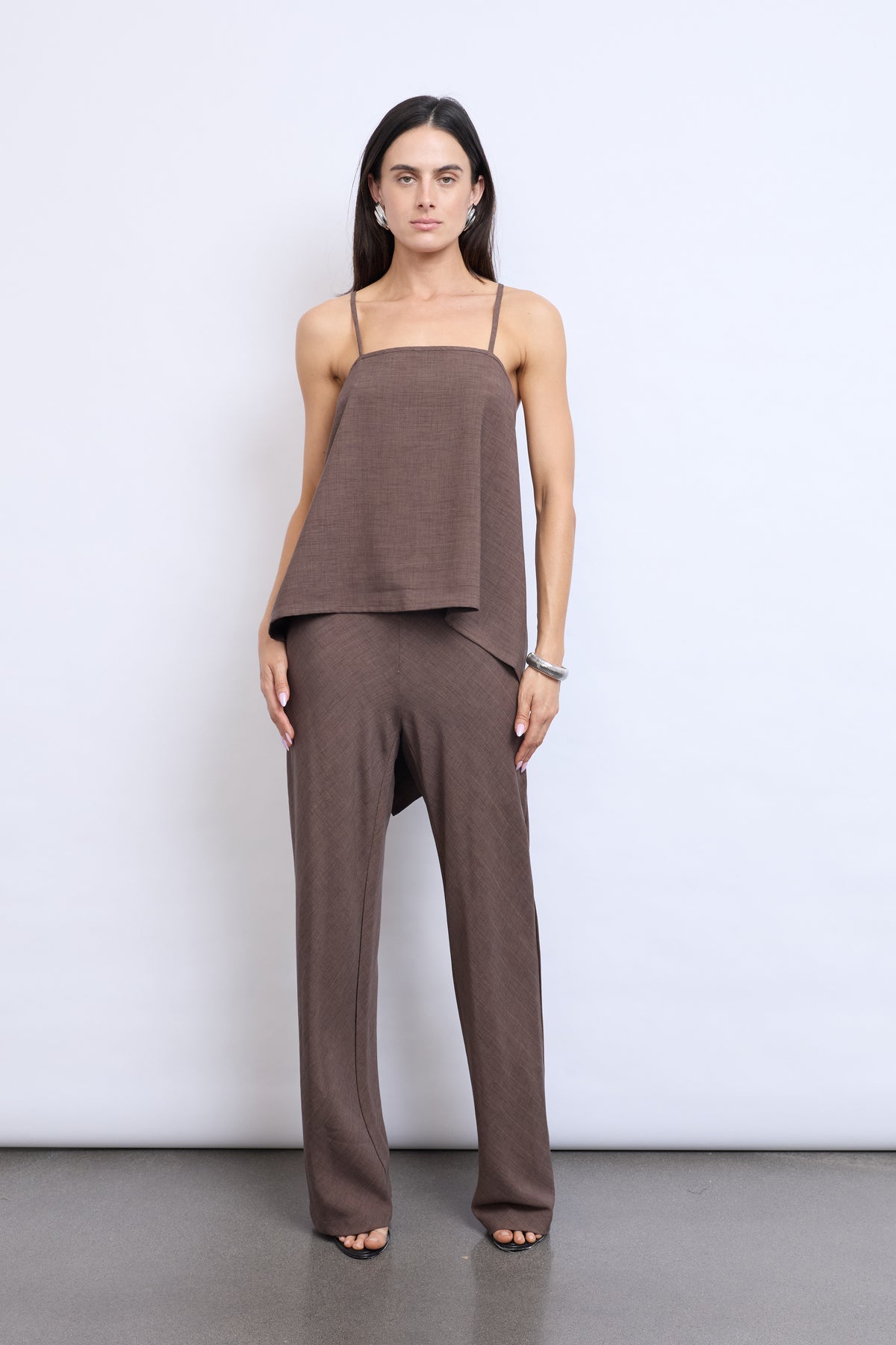 PINO BIAS CUT PANT | CHOCOLATE