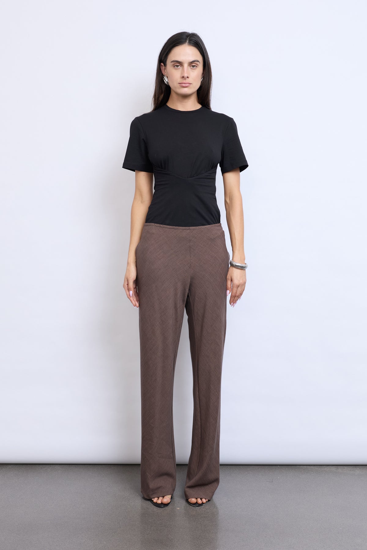 PINO BIAS CUT PANT | CHOCOLATE