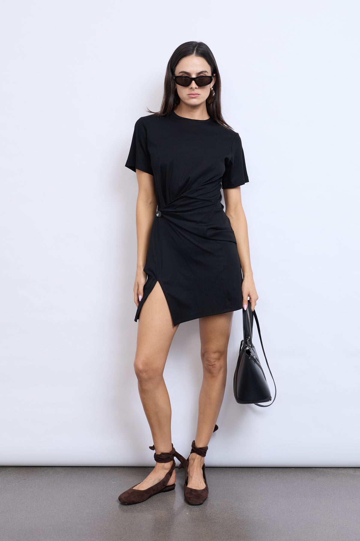 LUCCA TWIST DRESS | BLACK
