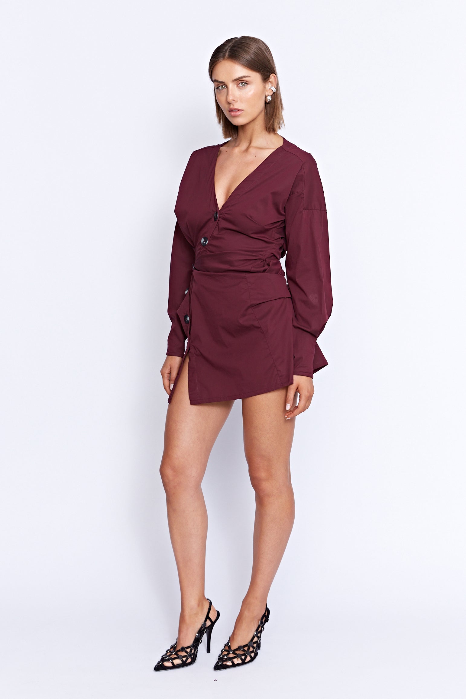 LAUTREC TWIST DRESS | WINE