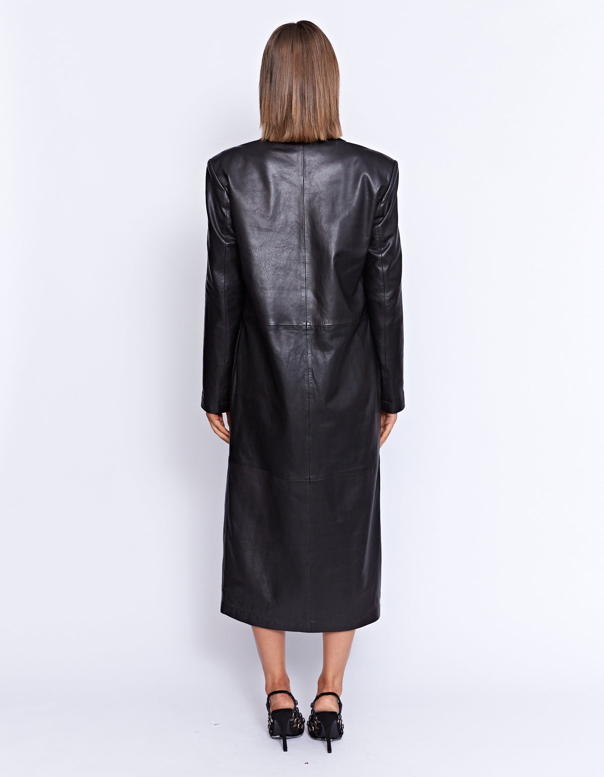 THE MARCELLE LEATHER COAT | BLACK