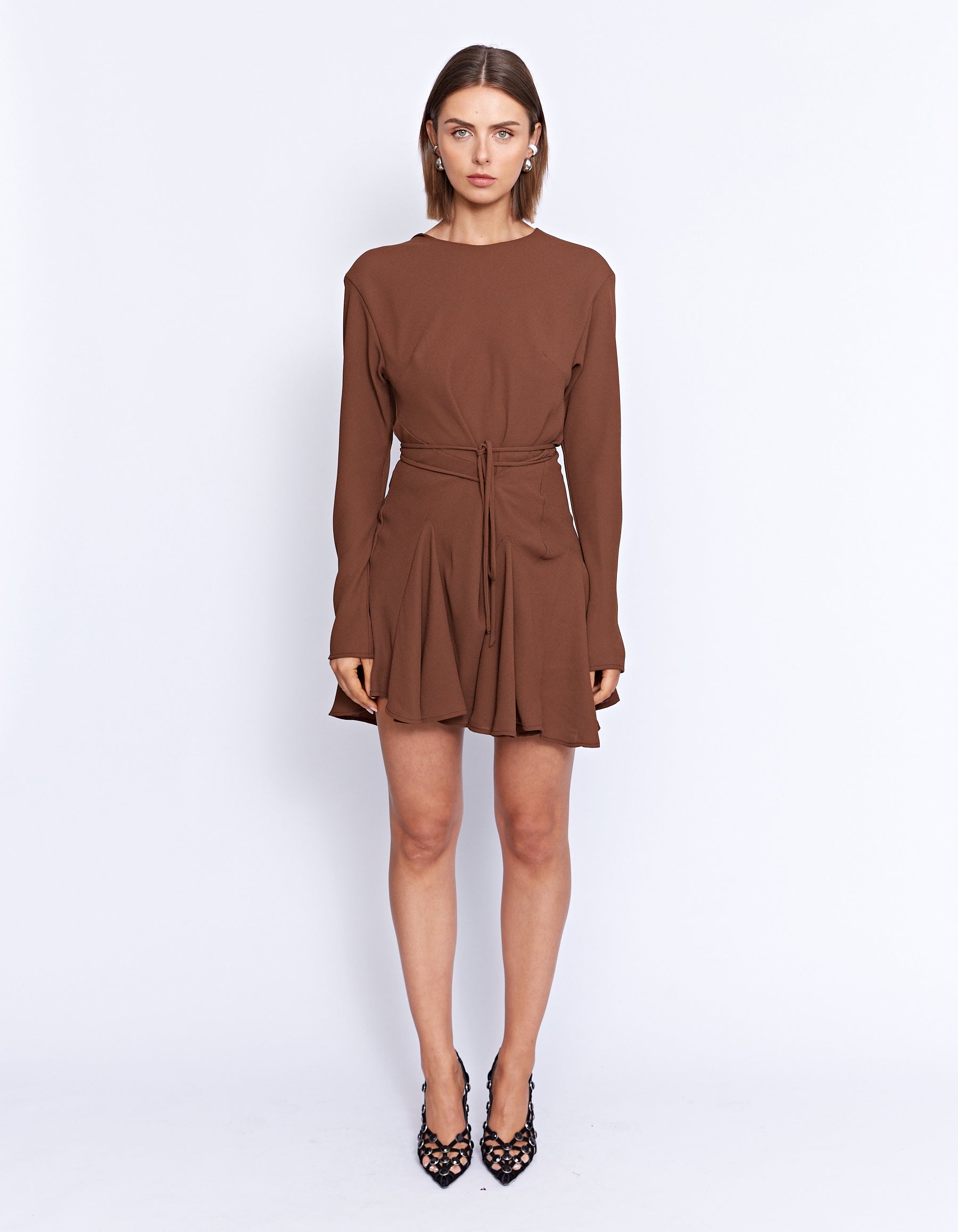 COLETTE MINI DRESS | CHOCOLATE