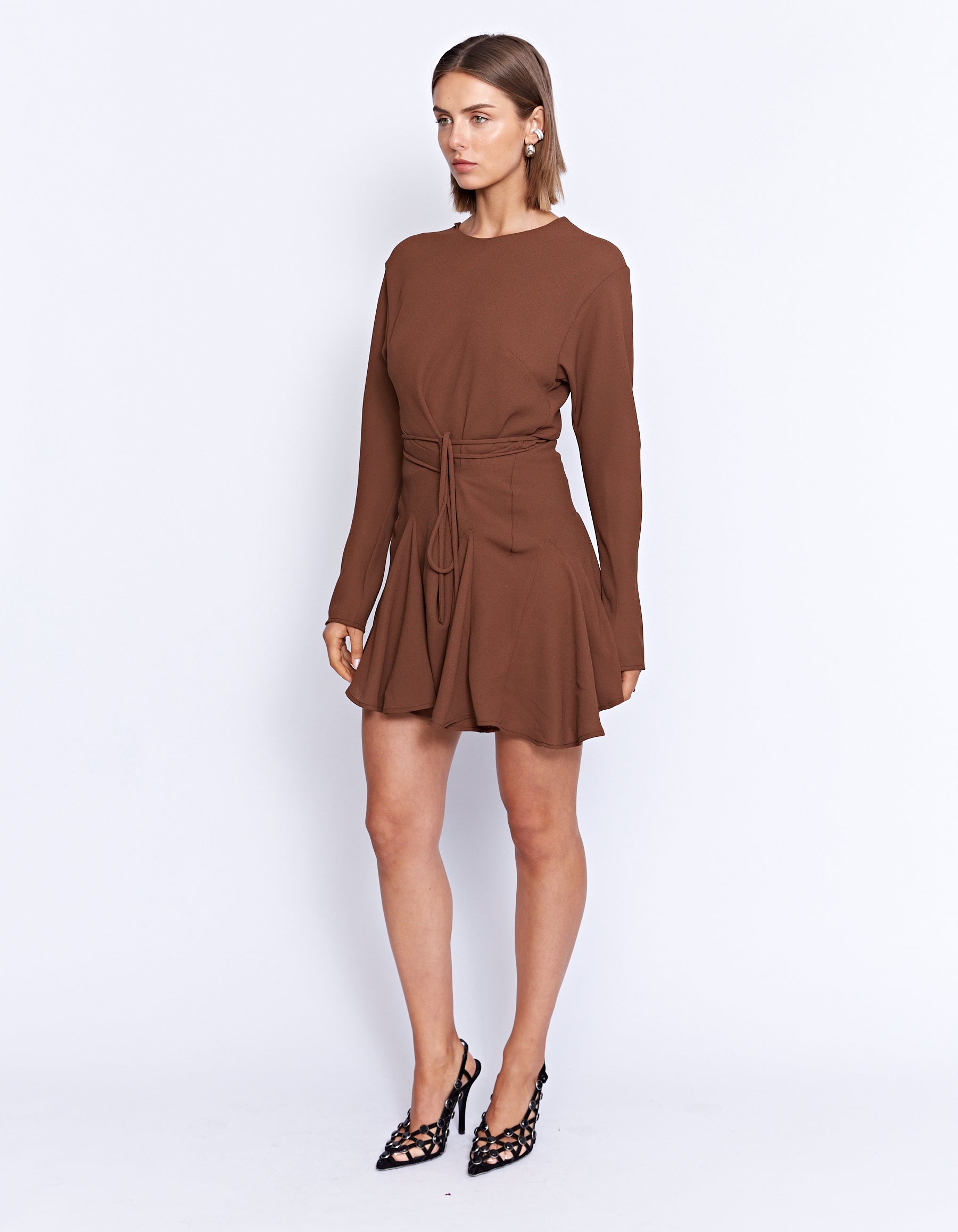 COLETTE MINI DRESS | CHOCOLATE