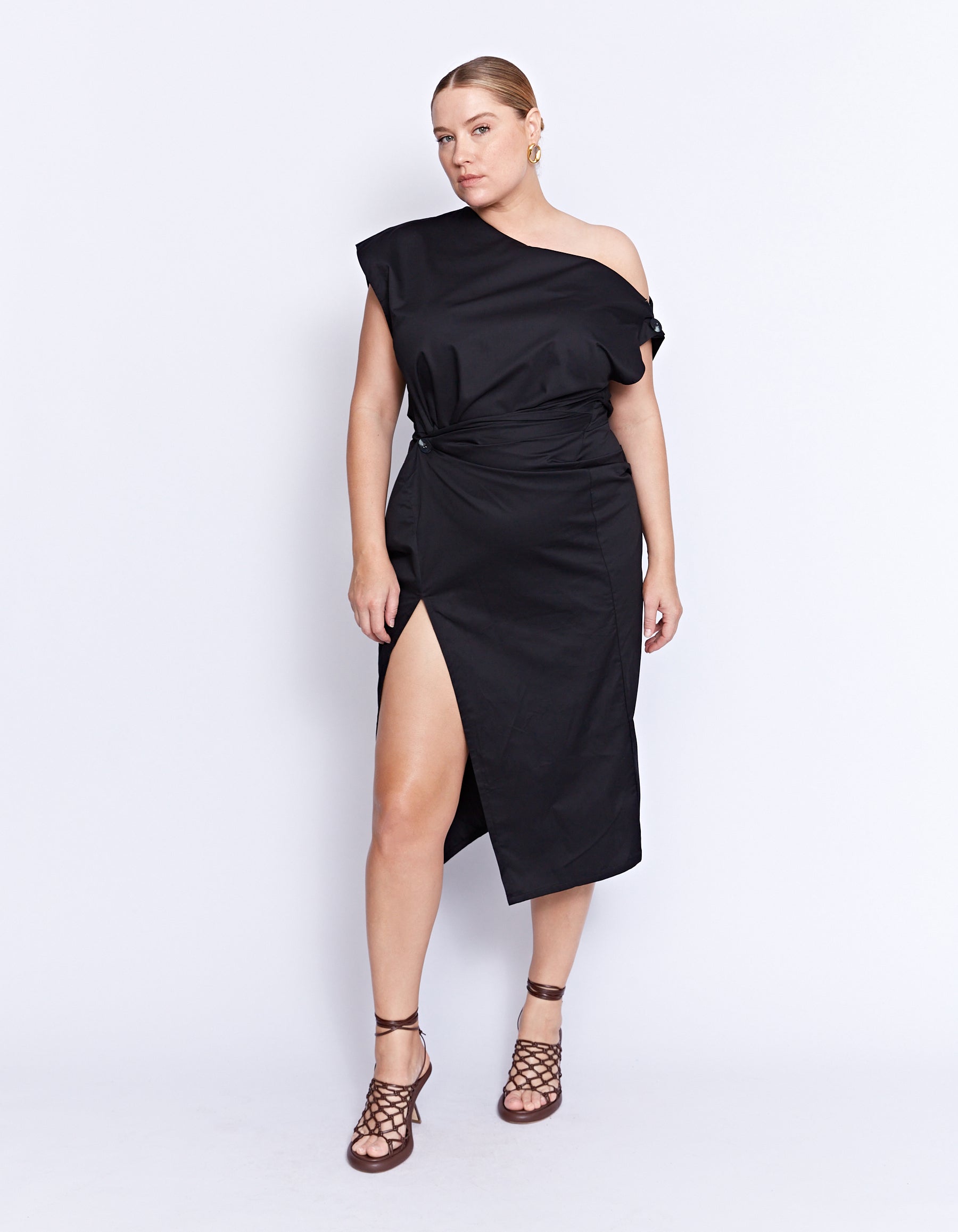 GRENADA MIDI DRESS | BLACK