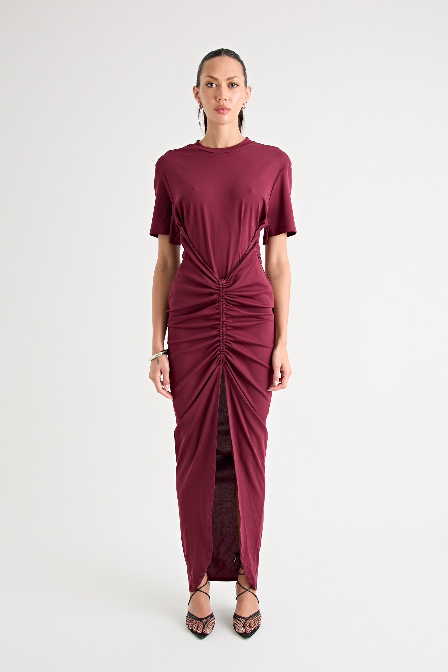 NIKO MAXI DRESS | BURGUNDY