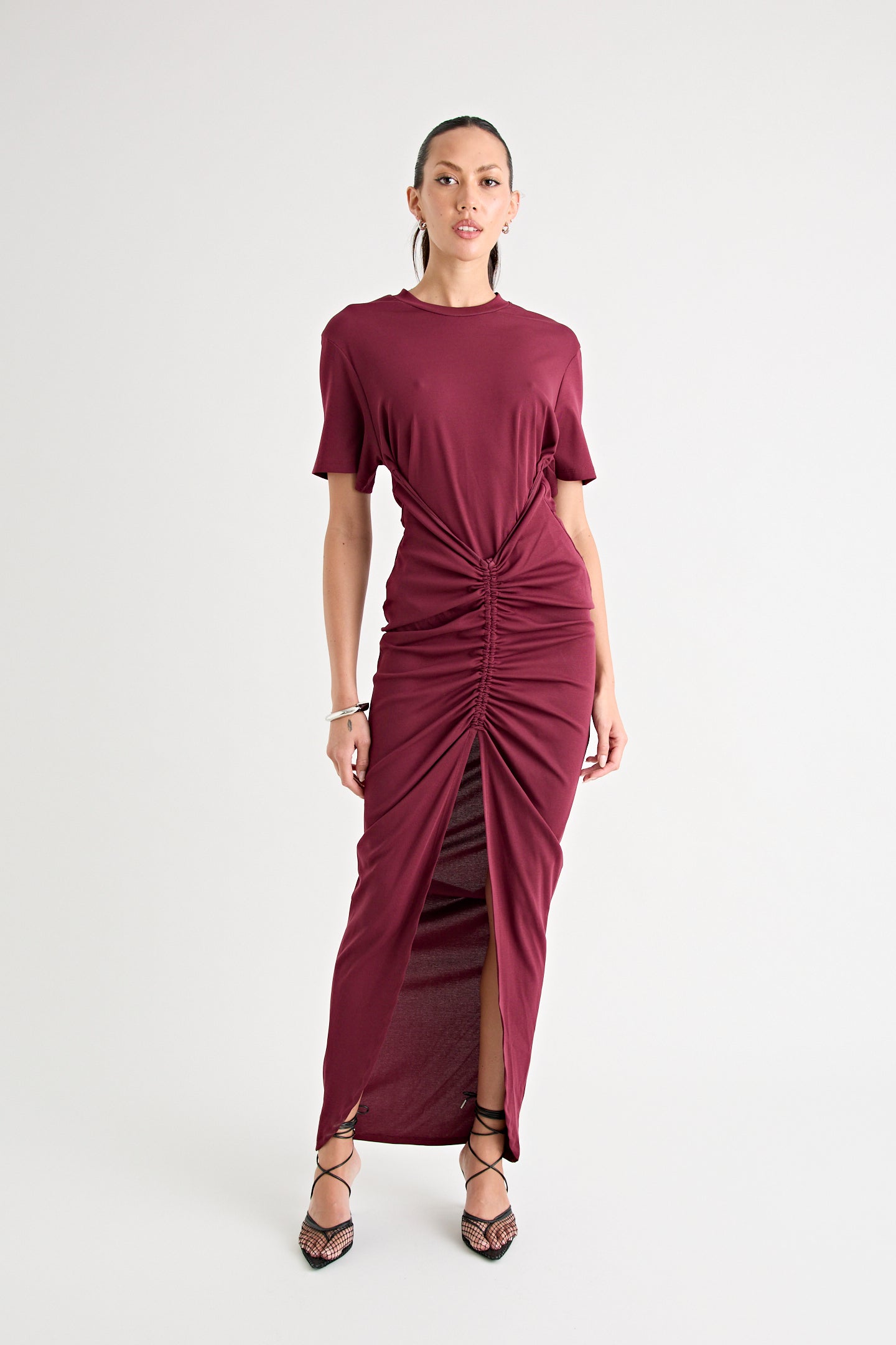 NIKO MAXI DRESS | BURGUNDY