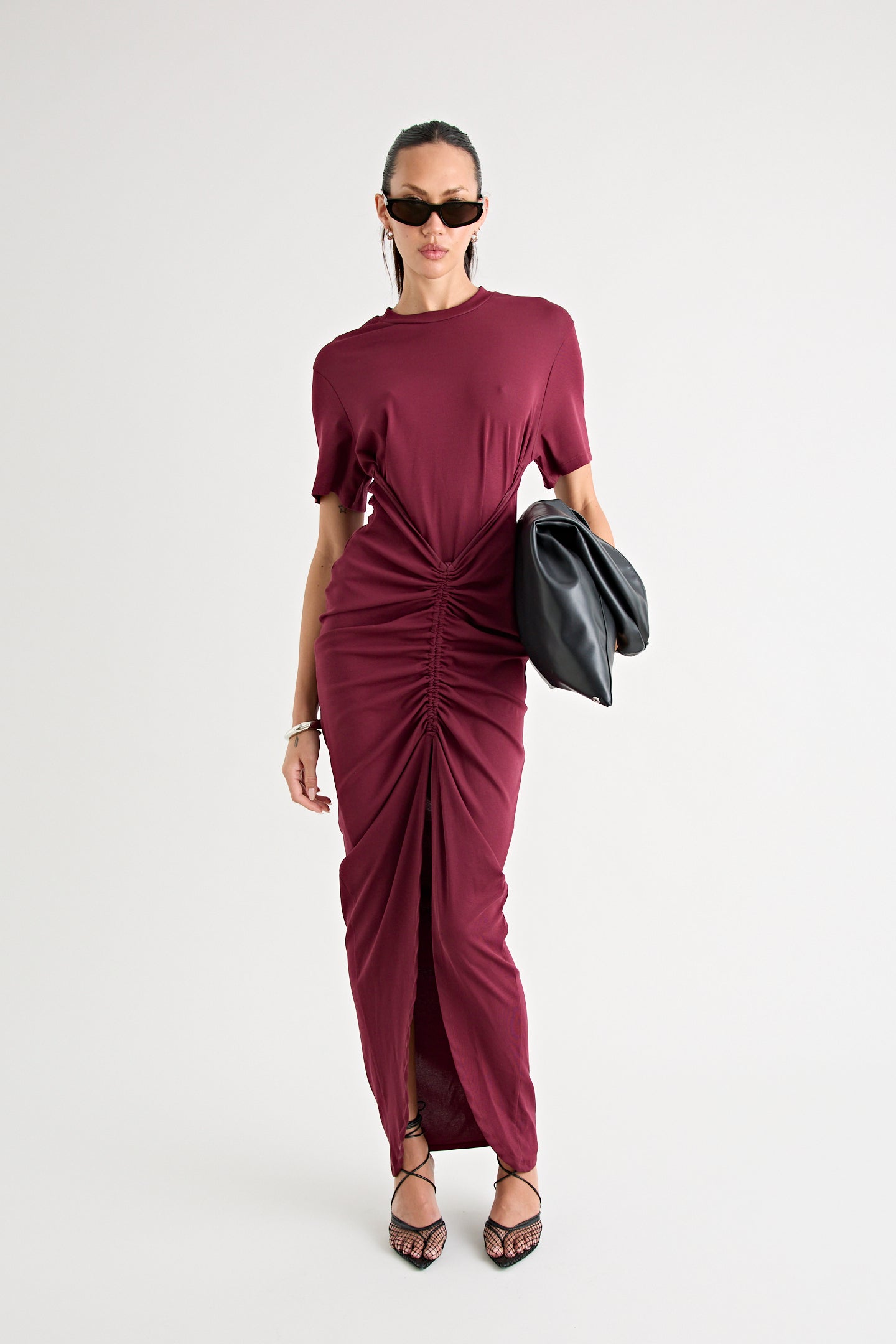 NIKO MAXI DRESS | BURGUNDY