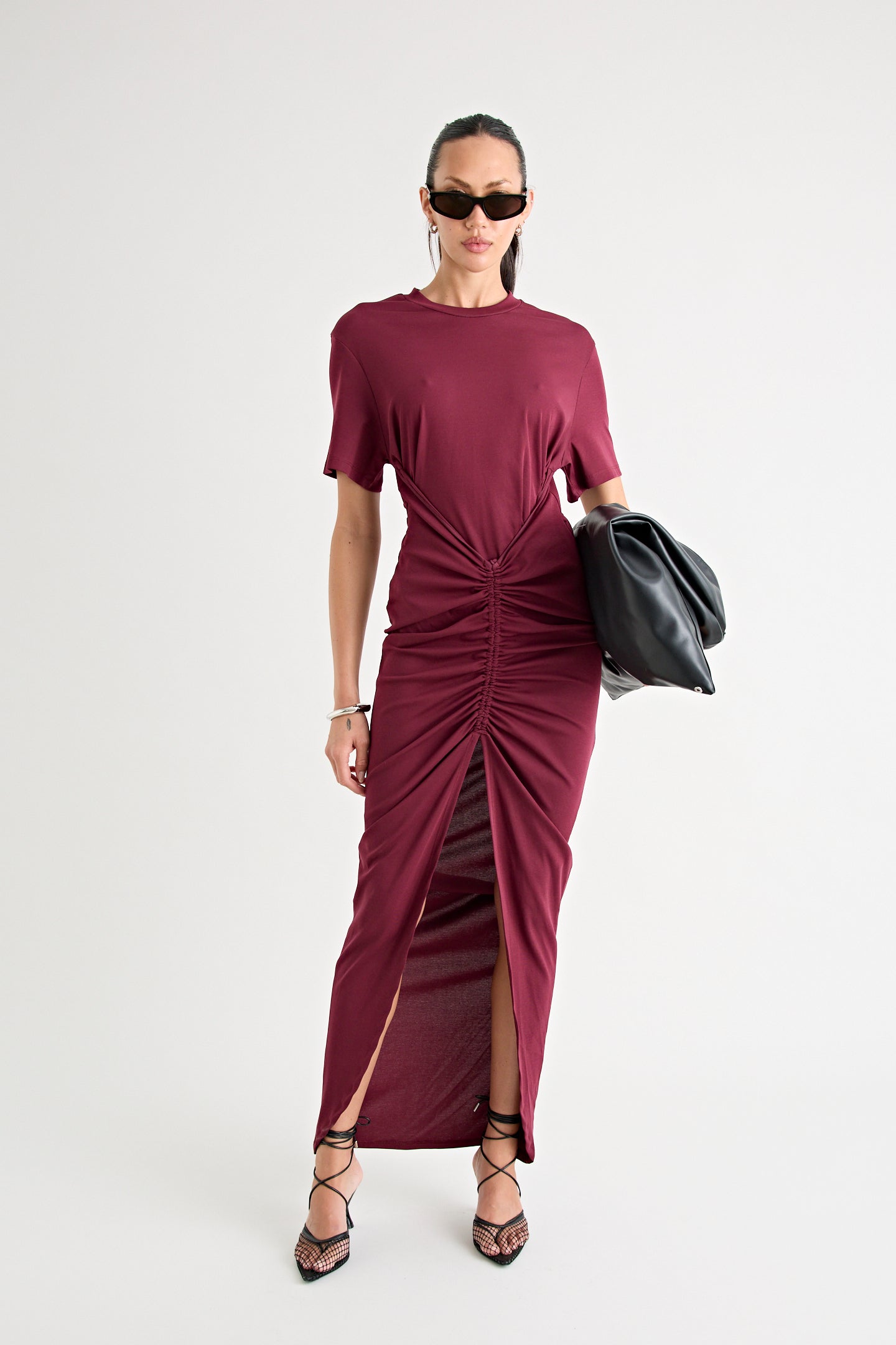 NIKO MAXI DRESS | BURGUNDY