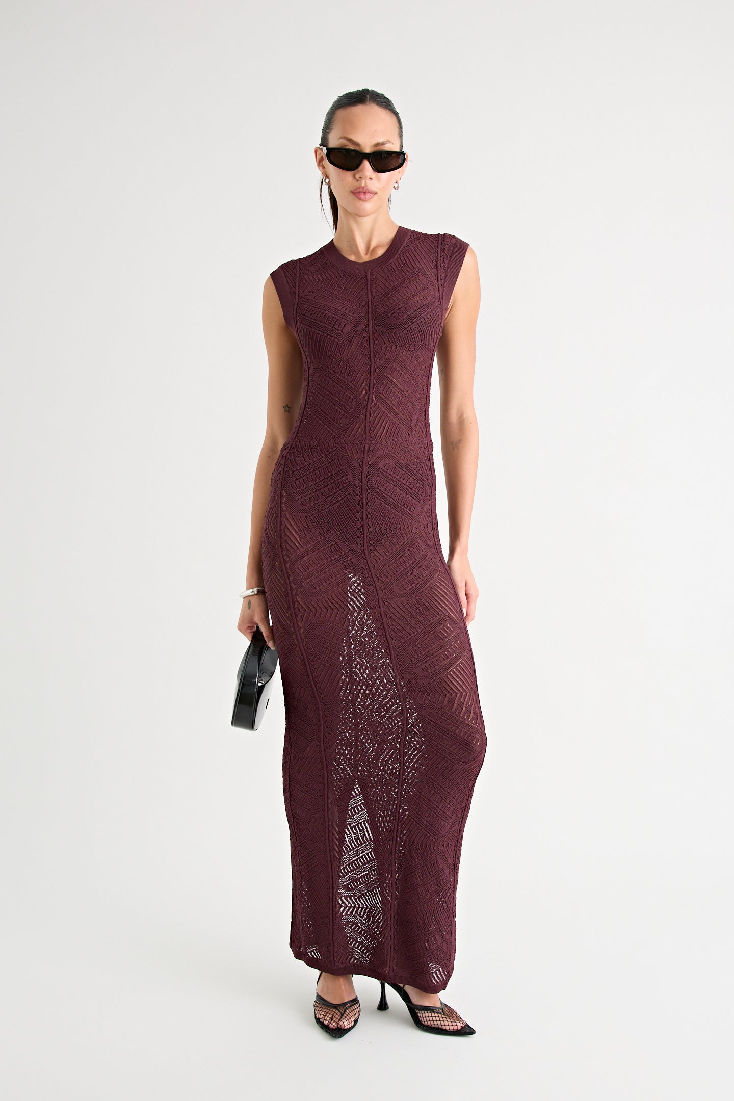 RENOIR KNIT DRESS | MERLOT