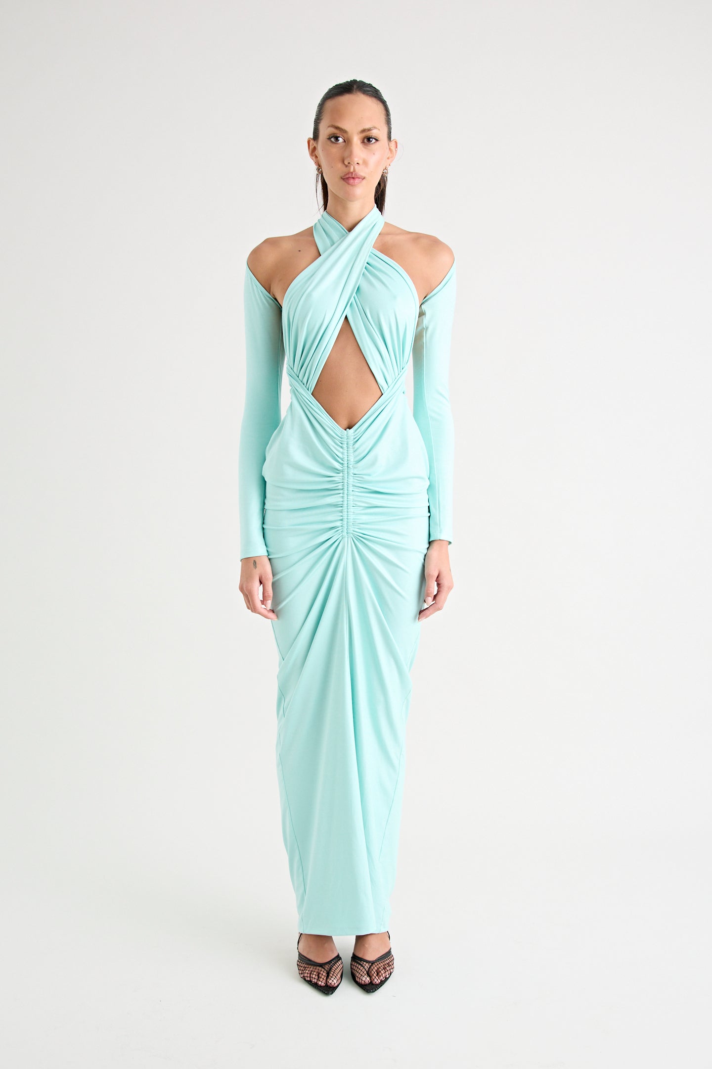 VICTORIA MAXI DRESS | AQUA