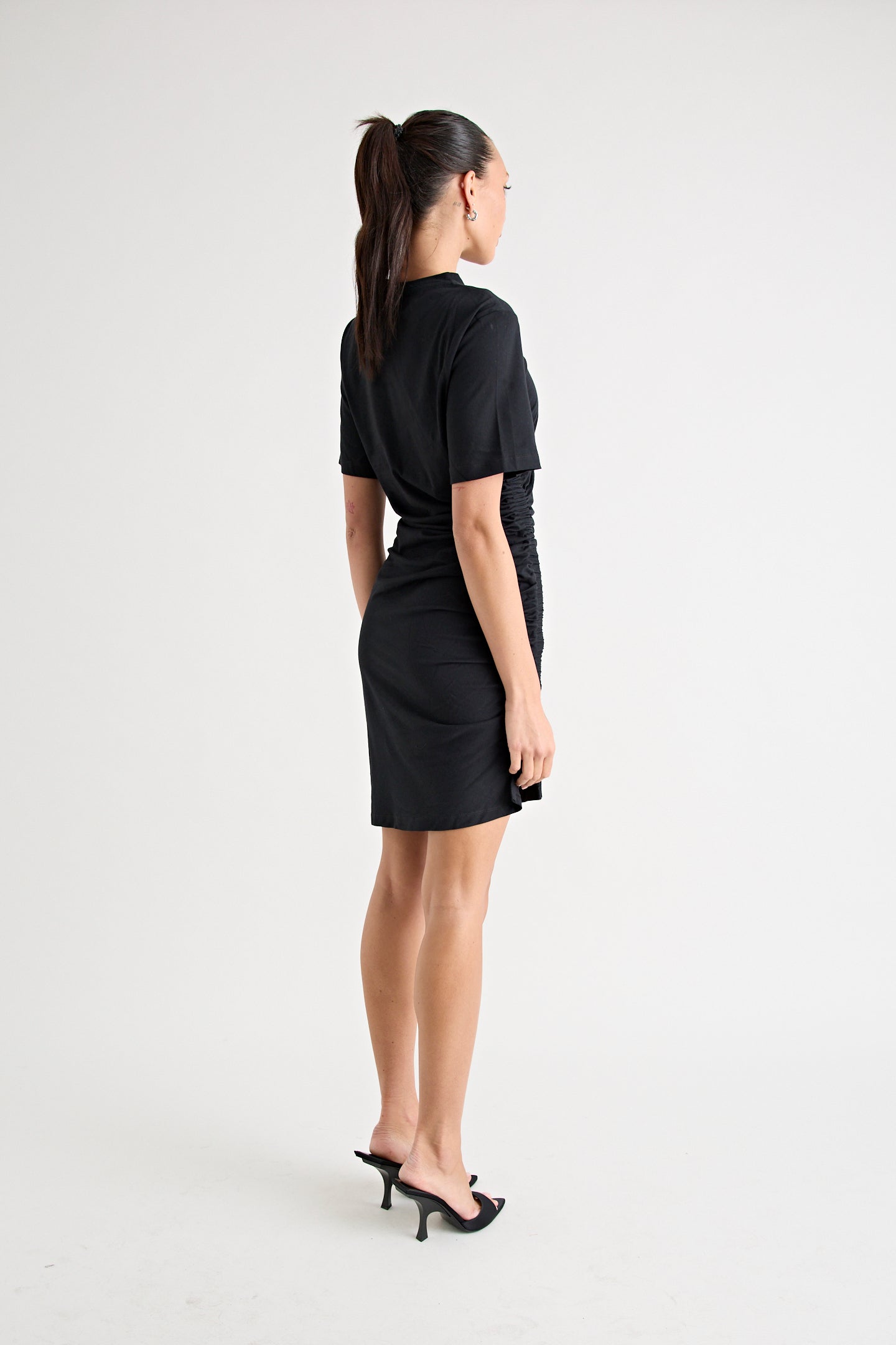 COLMAR ORGANIC COTTON MINI DRESS | BLACK