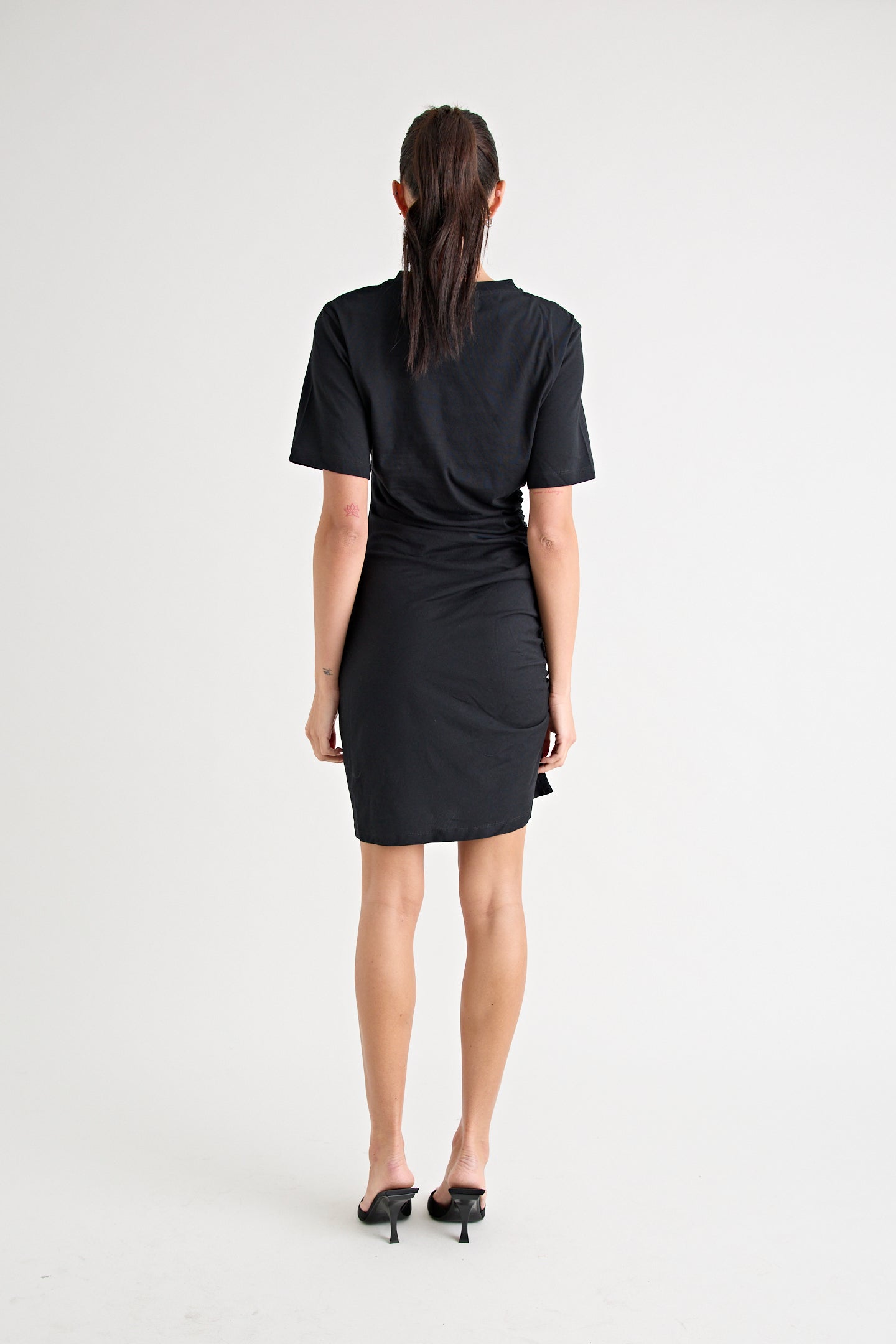 COLMAR ORGANIC COTTON MINI DRESS | BLACK