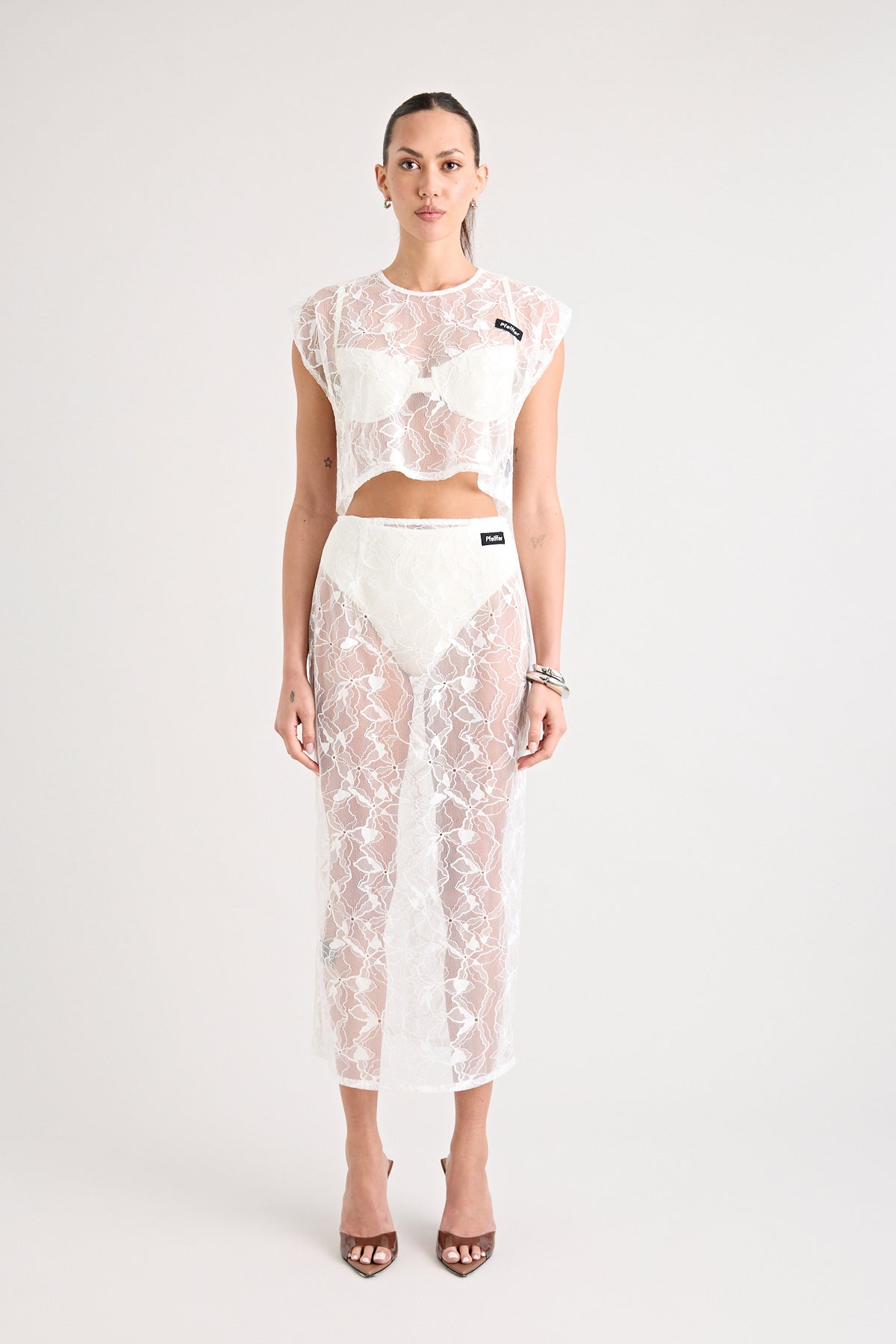 ASTRID LACE SKIRT | WHITE