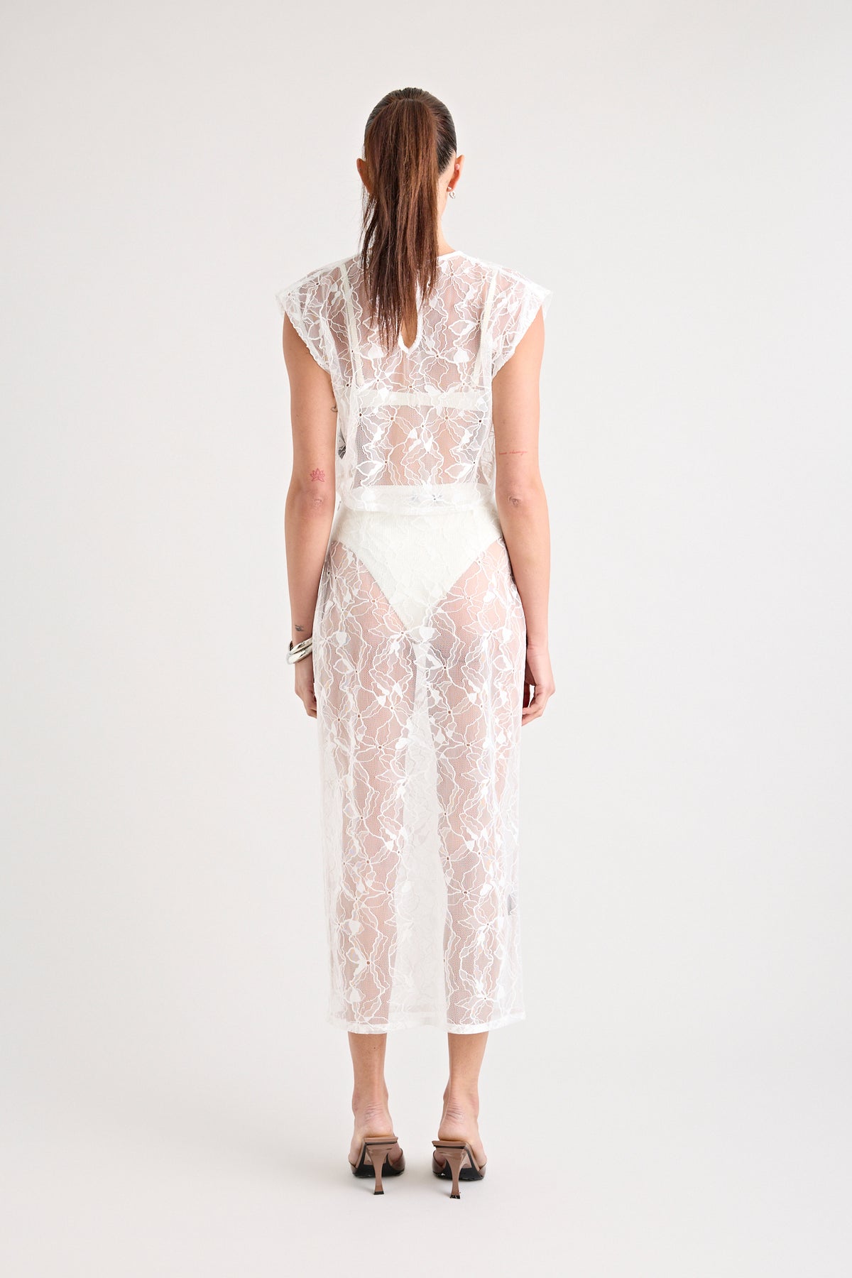 ASTRID LACE SKIRT | WHITE