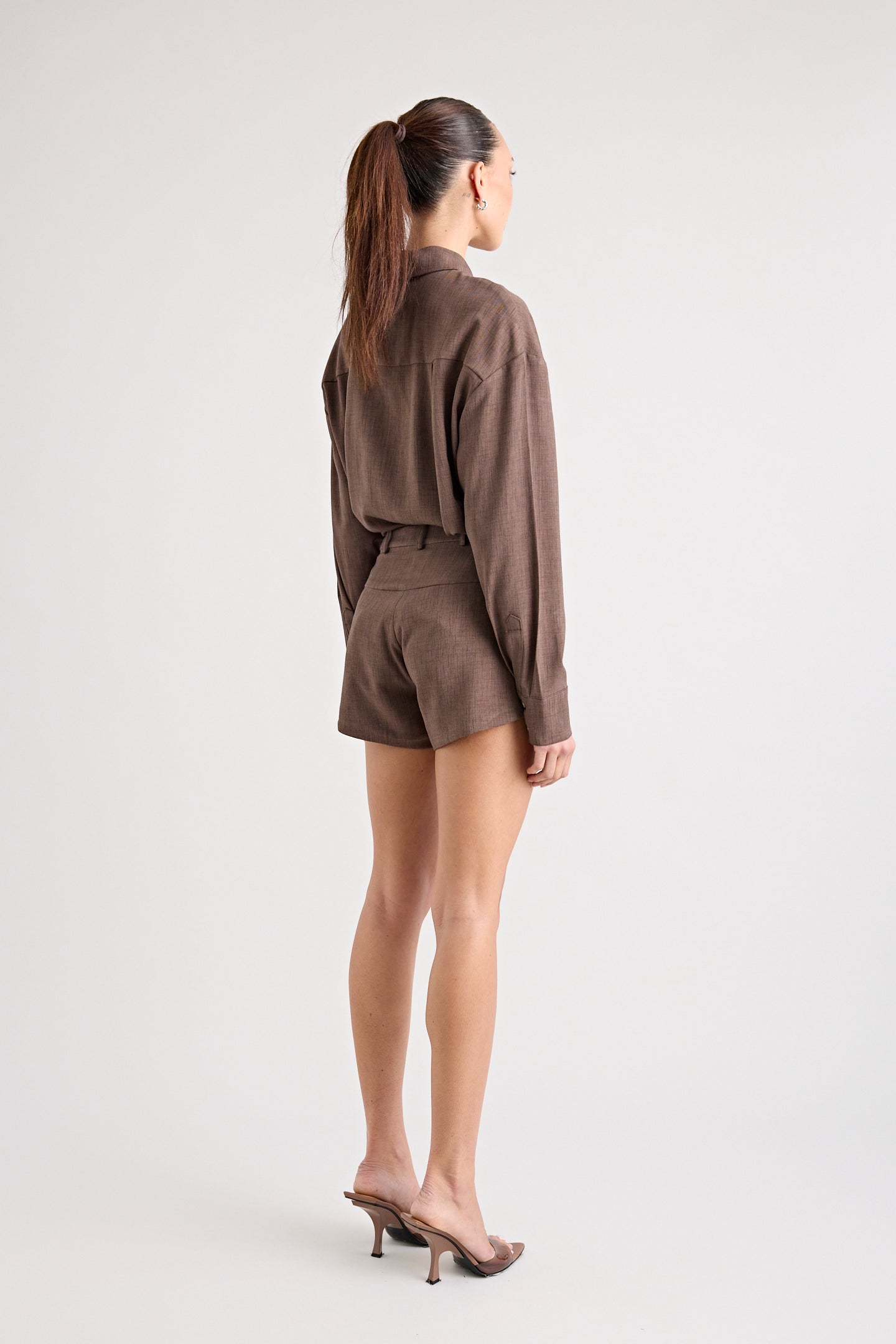 PINO TAILORED SHORT | CHOCOLATE