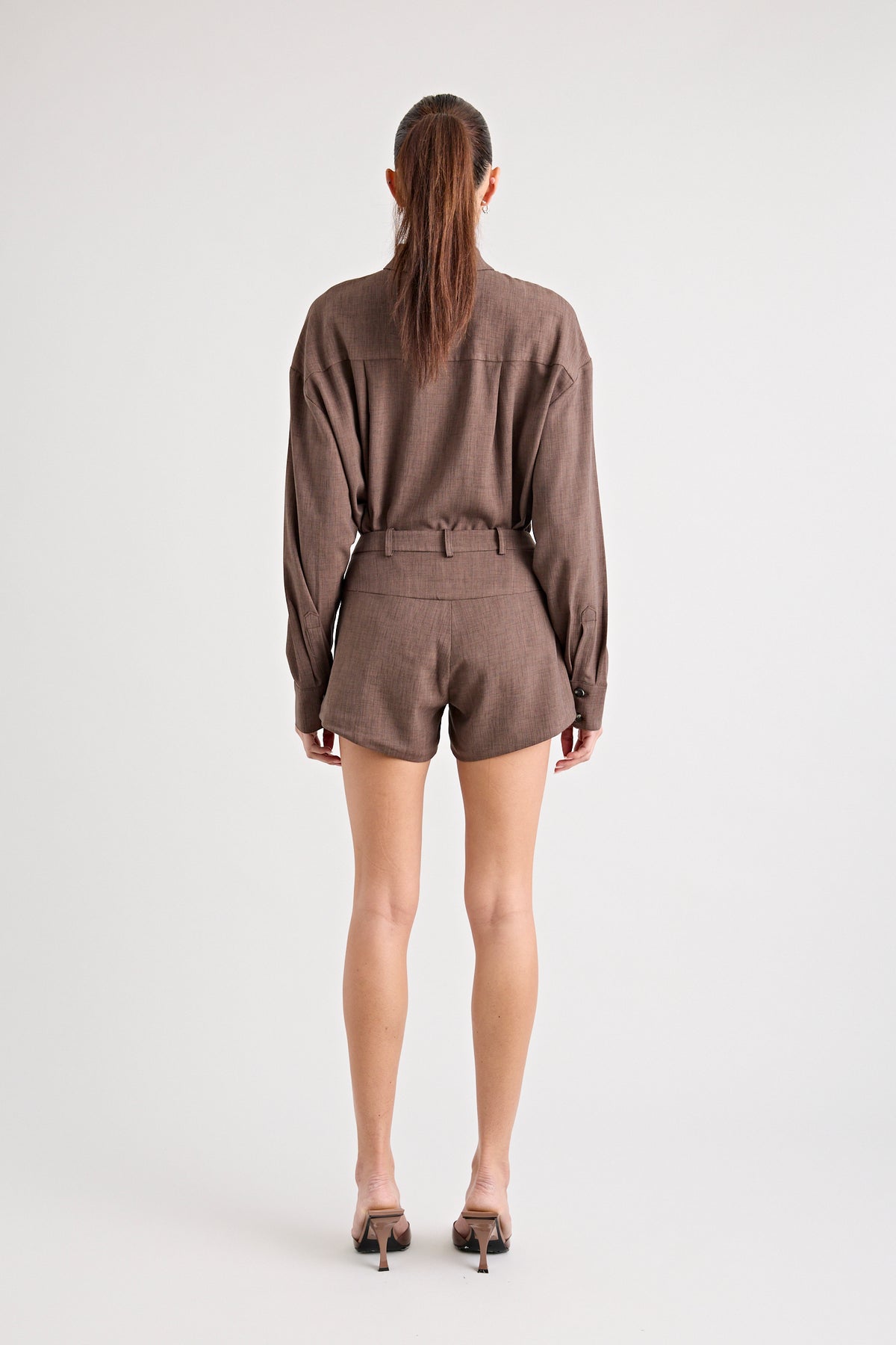 PINO TAILORED SHORT | CHOCOLATE