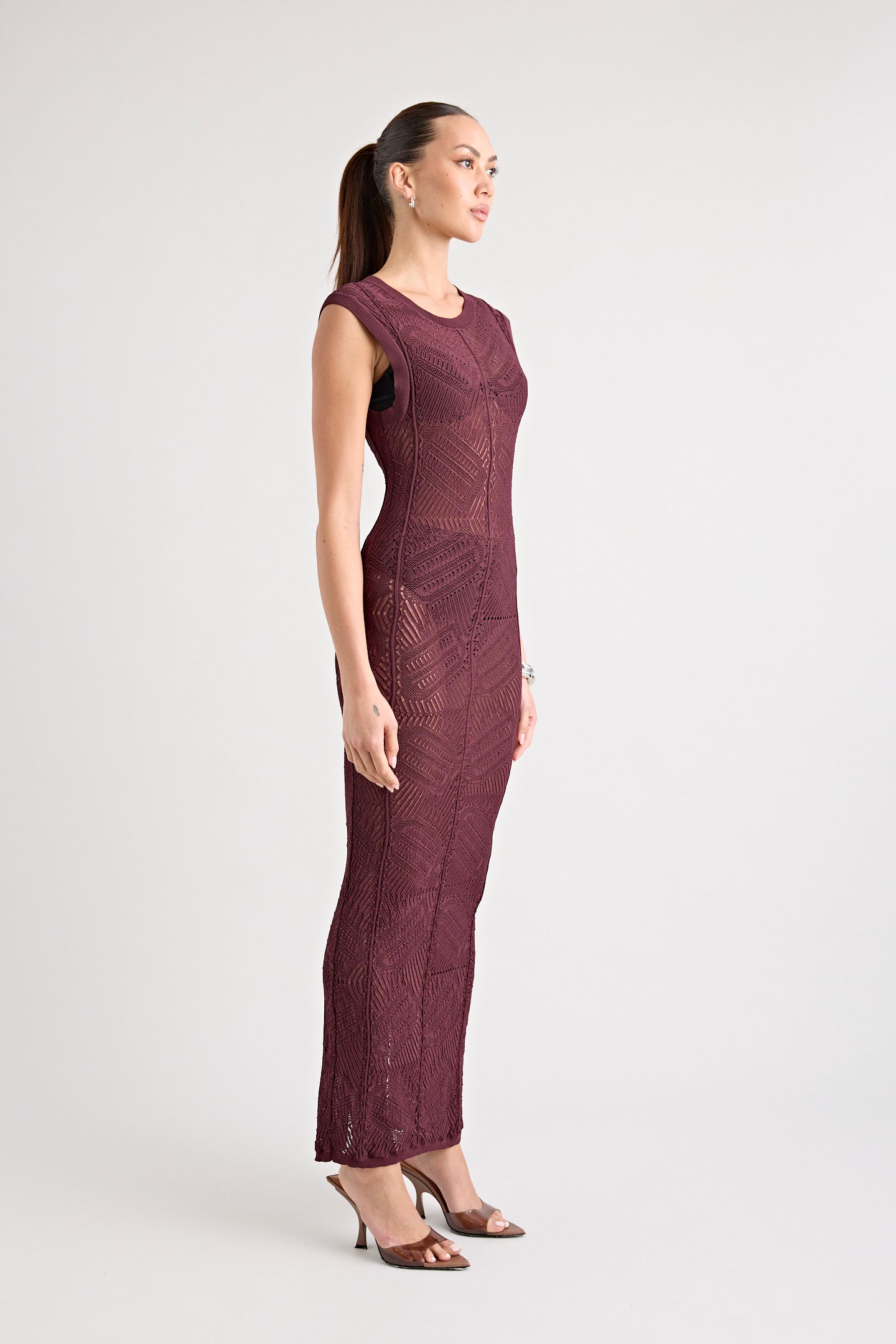 RENOIR KNIT DRESS | MERLOT