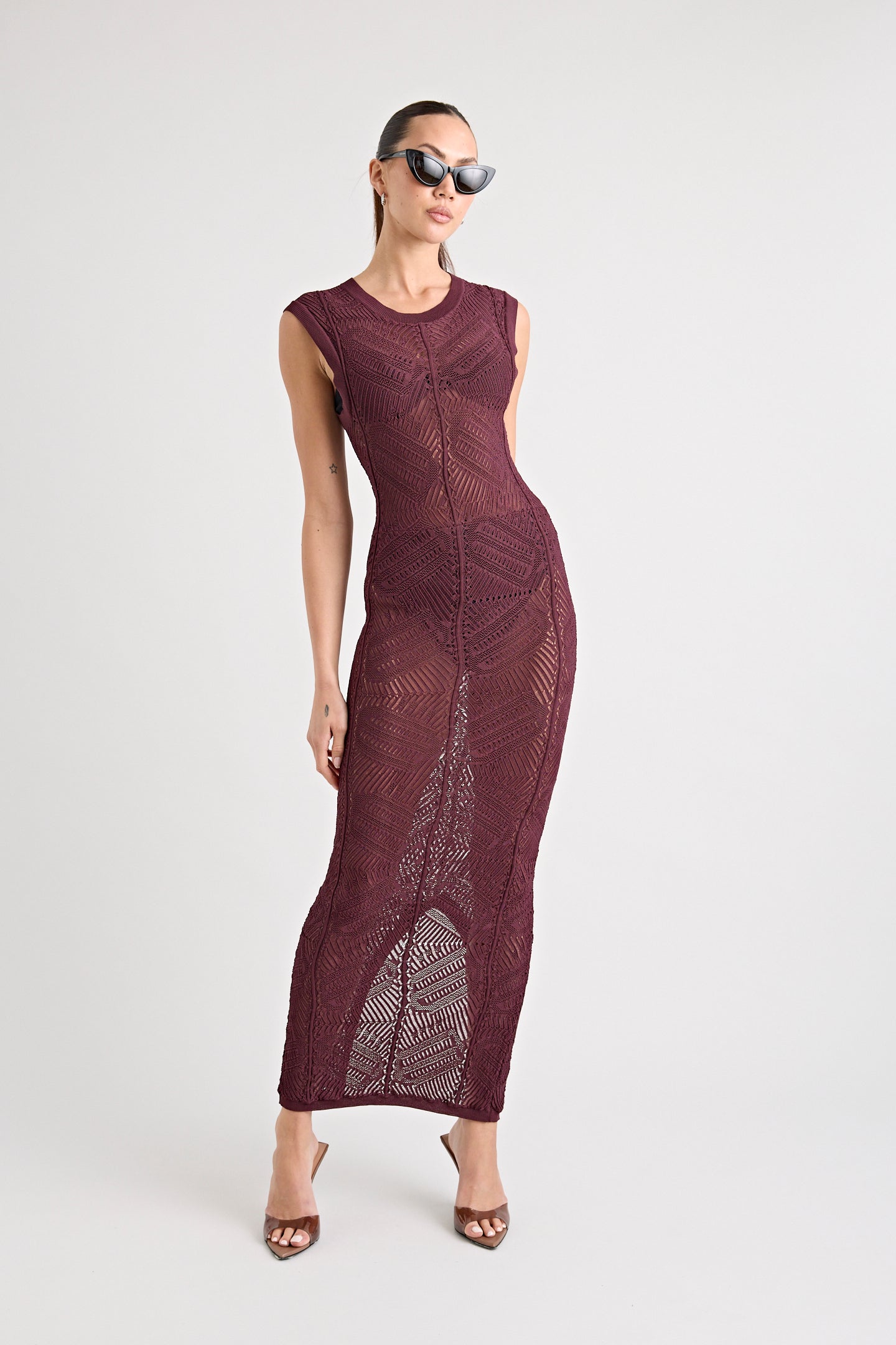 RENOIR KNIT DRESS | MERLOT