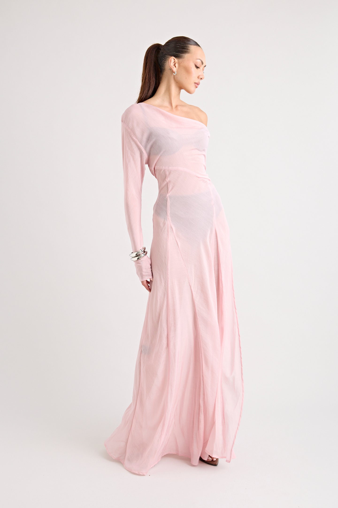 TERRAZZA SHEER GOWN | PINK