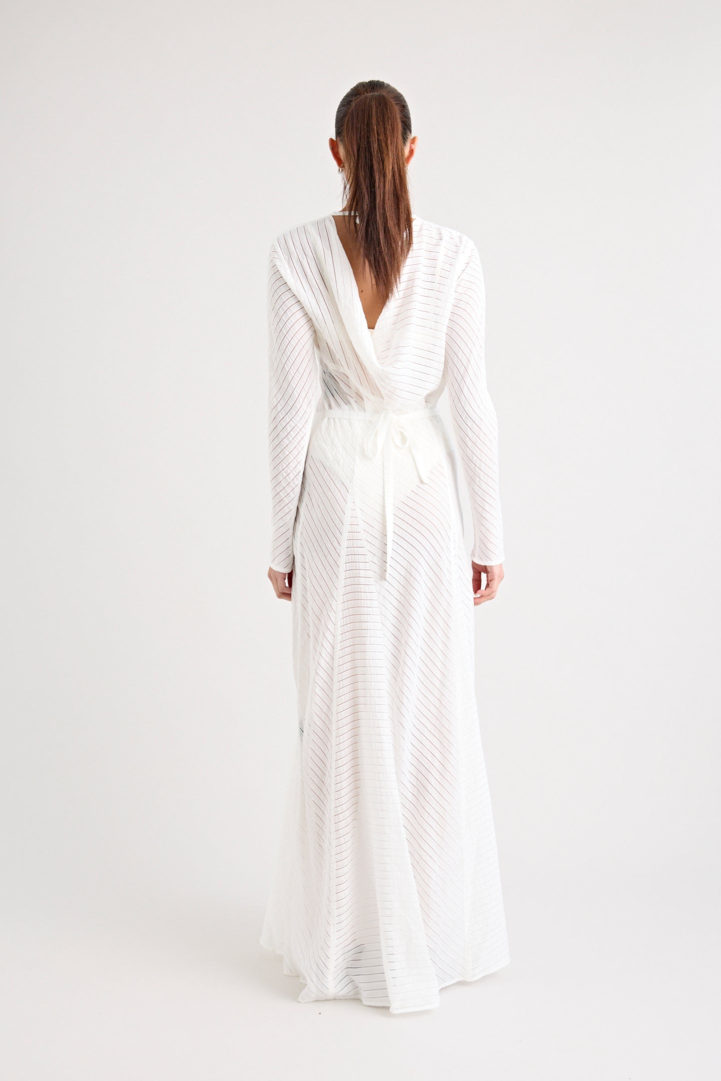 TERRAZZA SHEER GOWN | POWDER