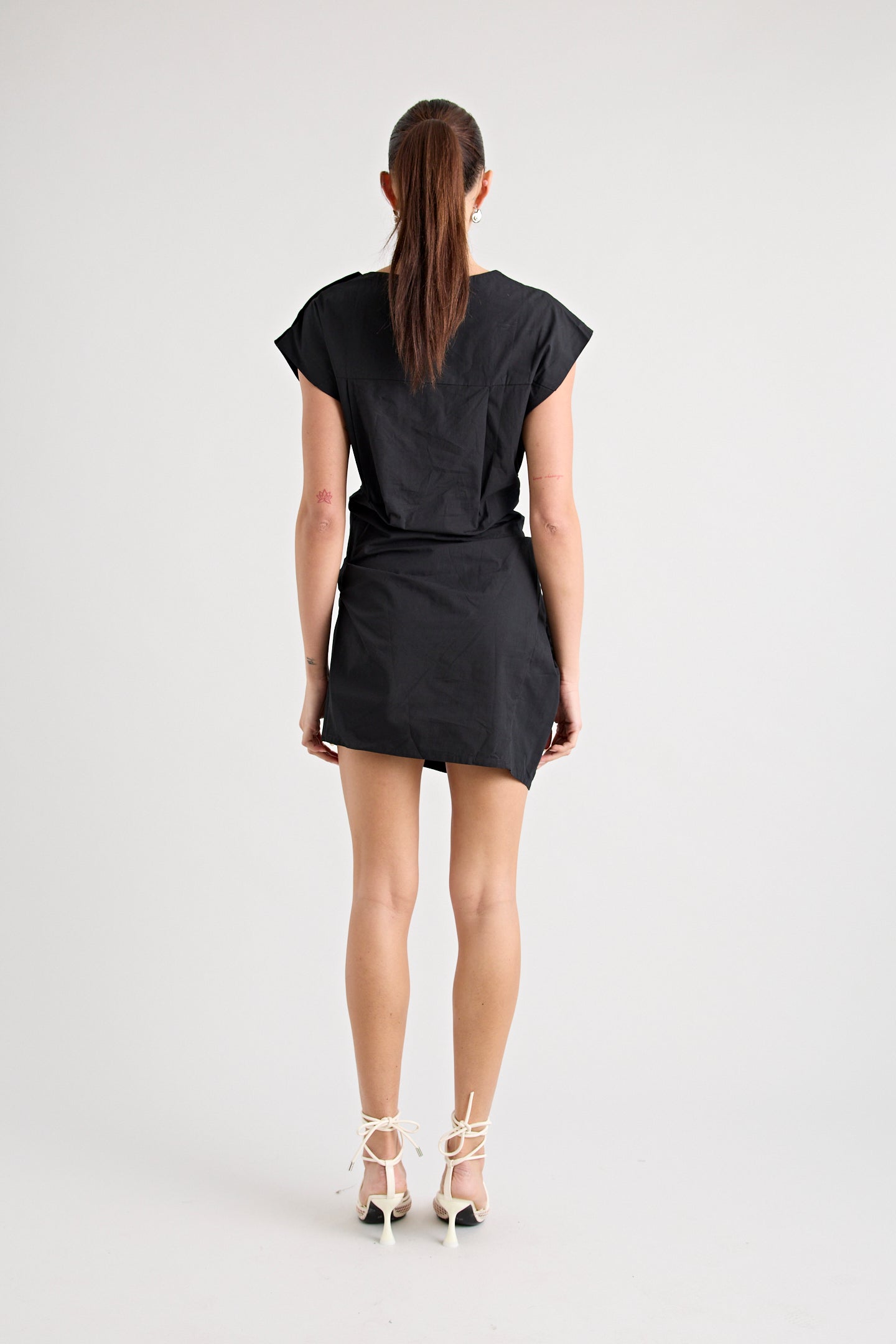 GRENADA MINI TWIST DRESS | BLACK