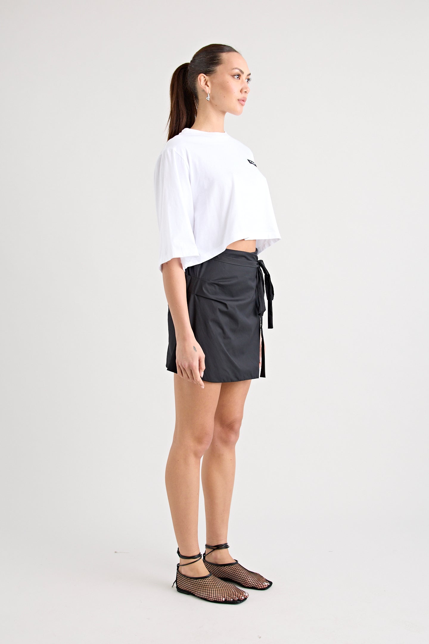 SALMA WRAP SKIRT | BLACK