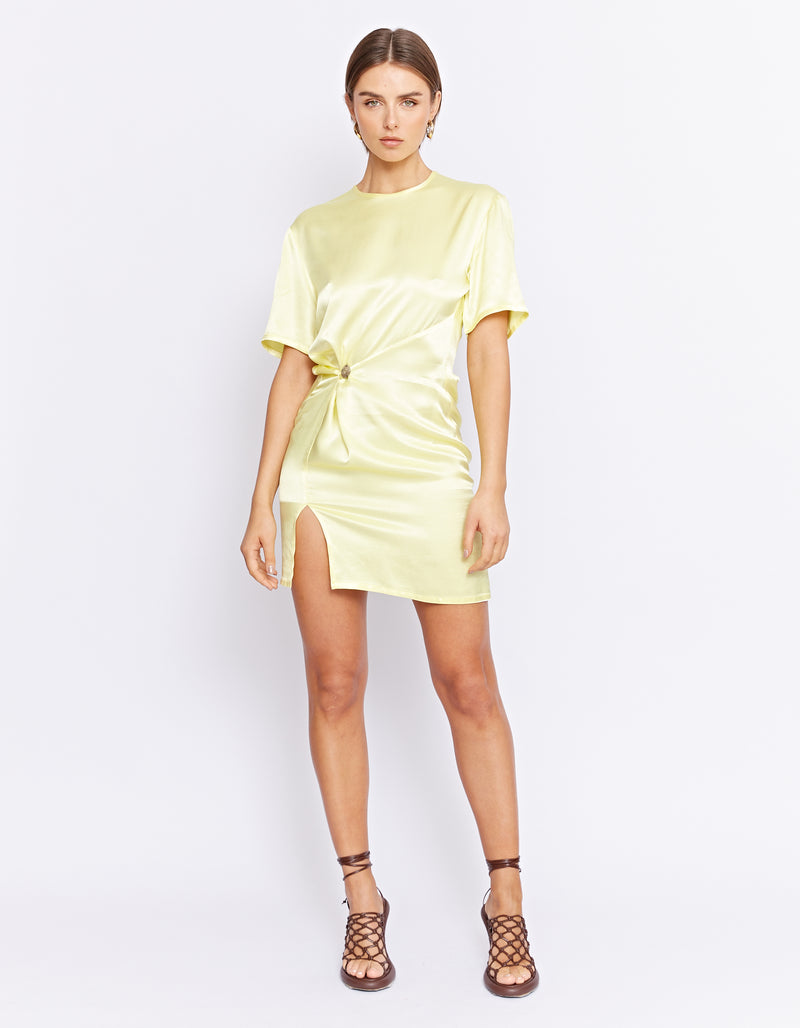 CARRINGTON TWIST DRESS  | LEMON