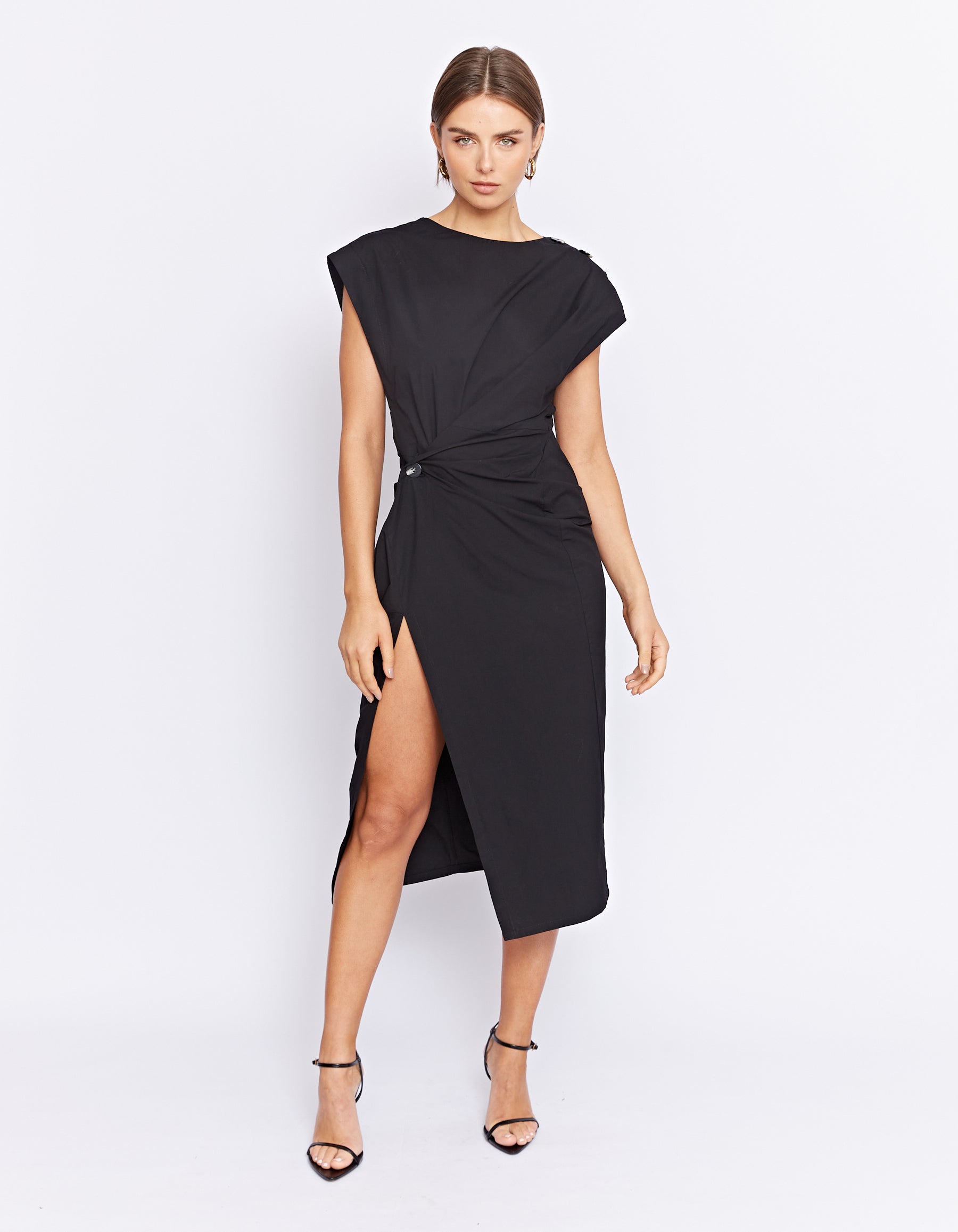 GRENADA MIDI DRESS | BLACK