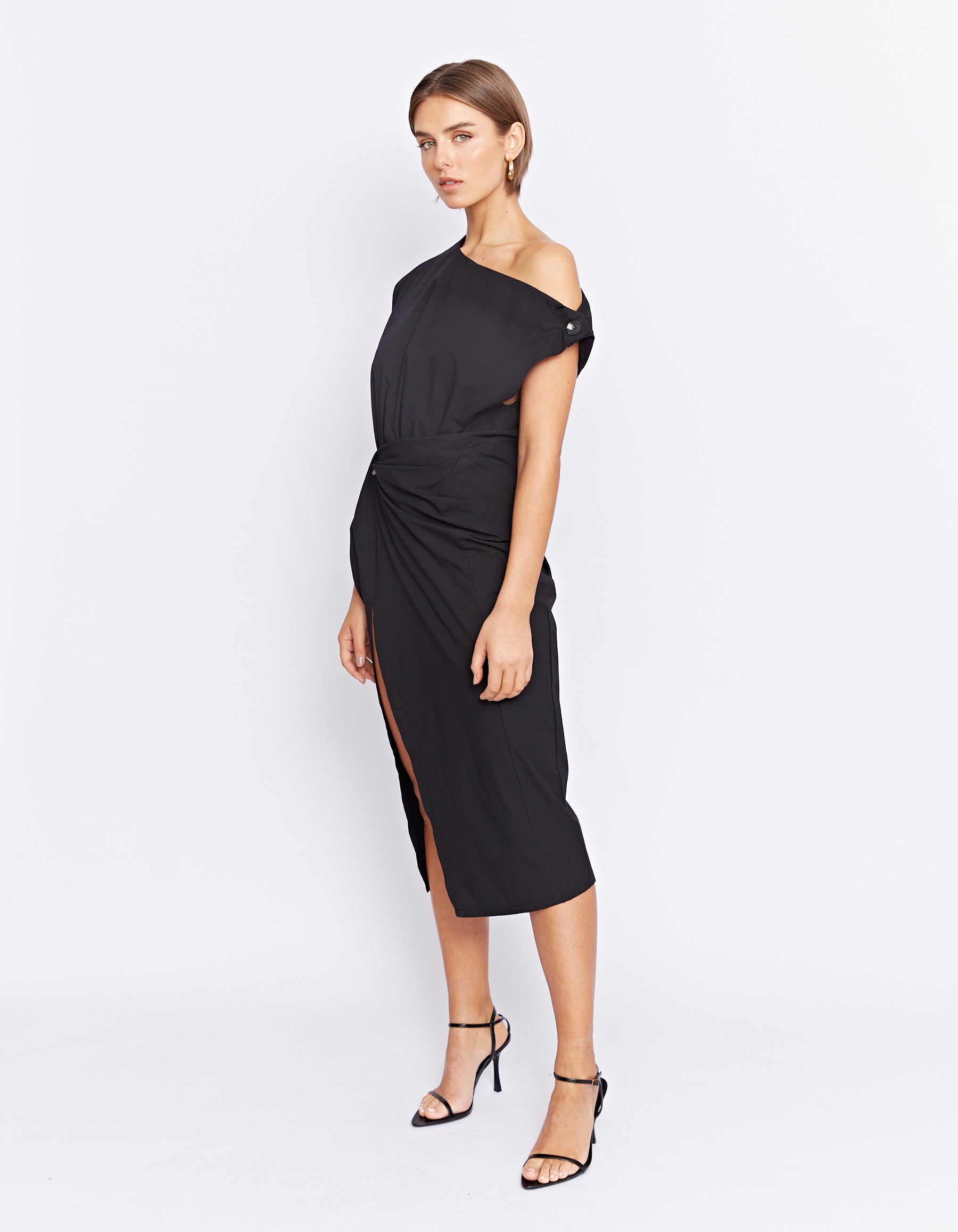 GRENADA MIDI DRESS | BLACK