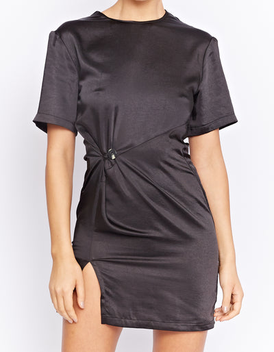 CARRINGTON TWIST DRESS  | BLACK