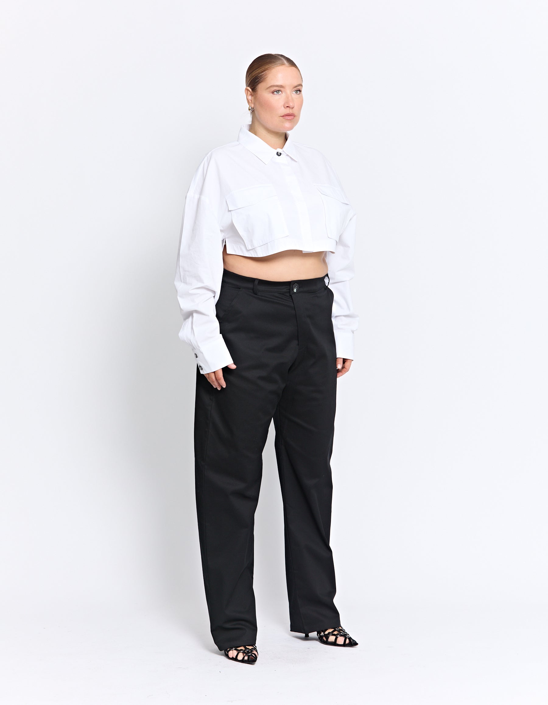 EDAN CROPPED SHIRT | WHITE