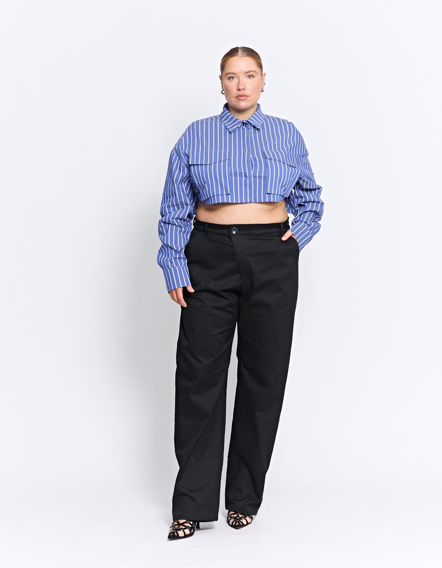 EDAN CROPPED SHIRT | STRIPE