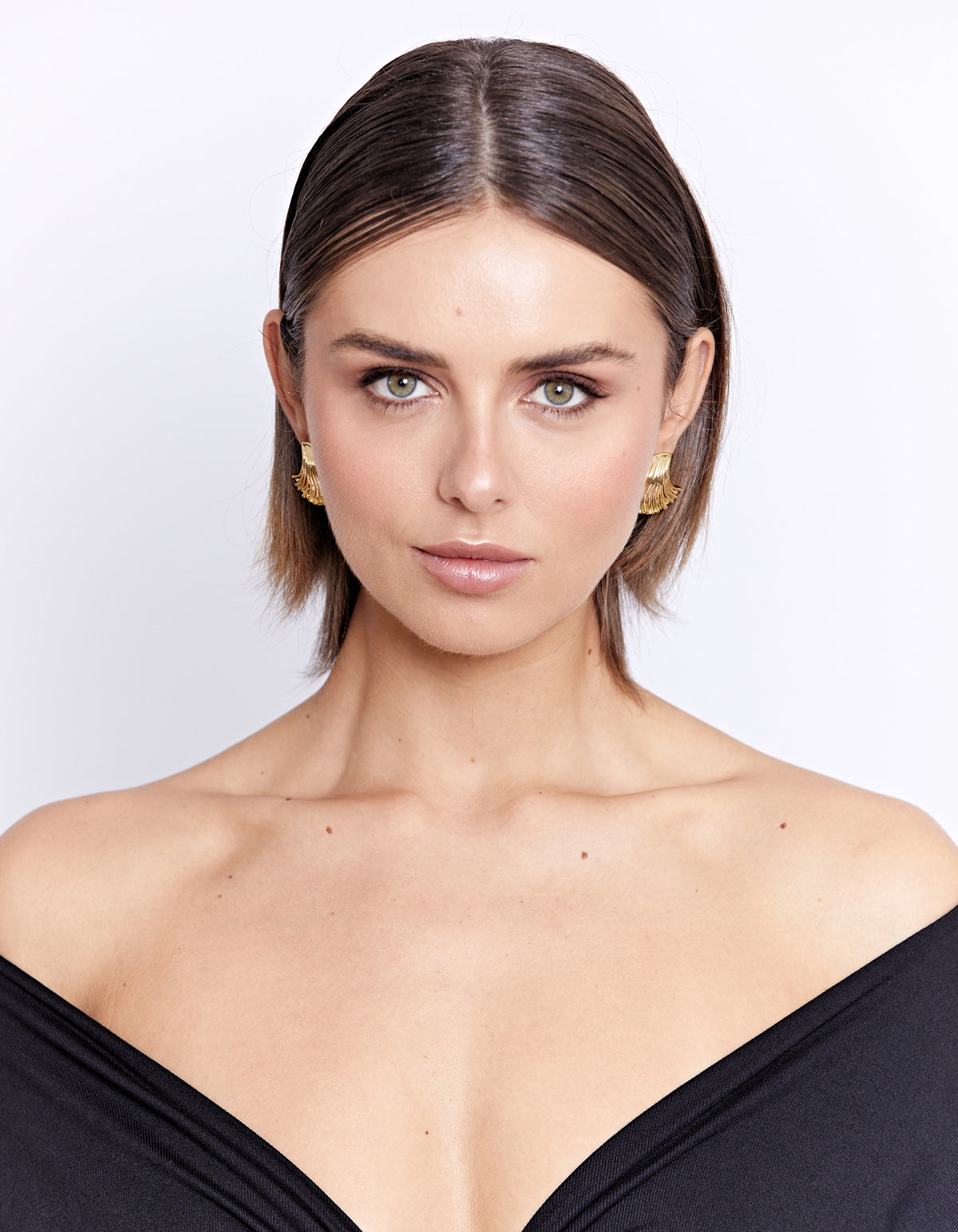 FAN EARRING GOLD