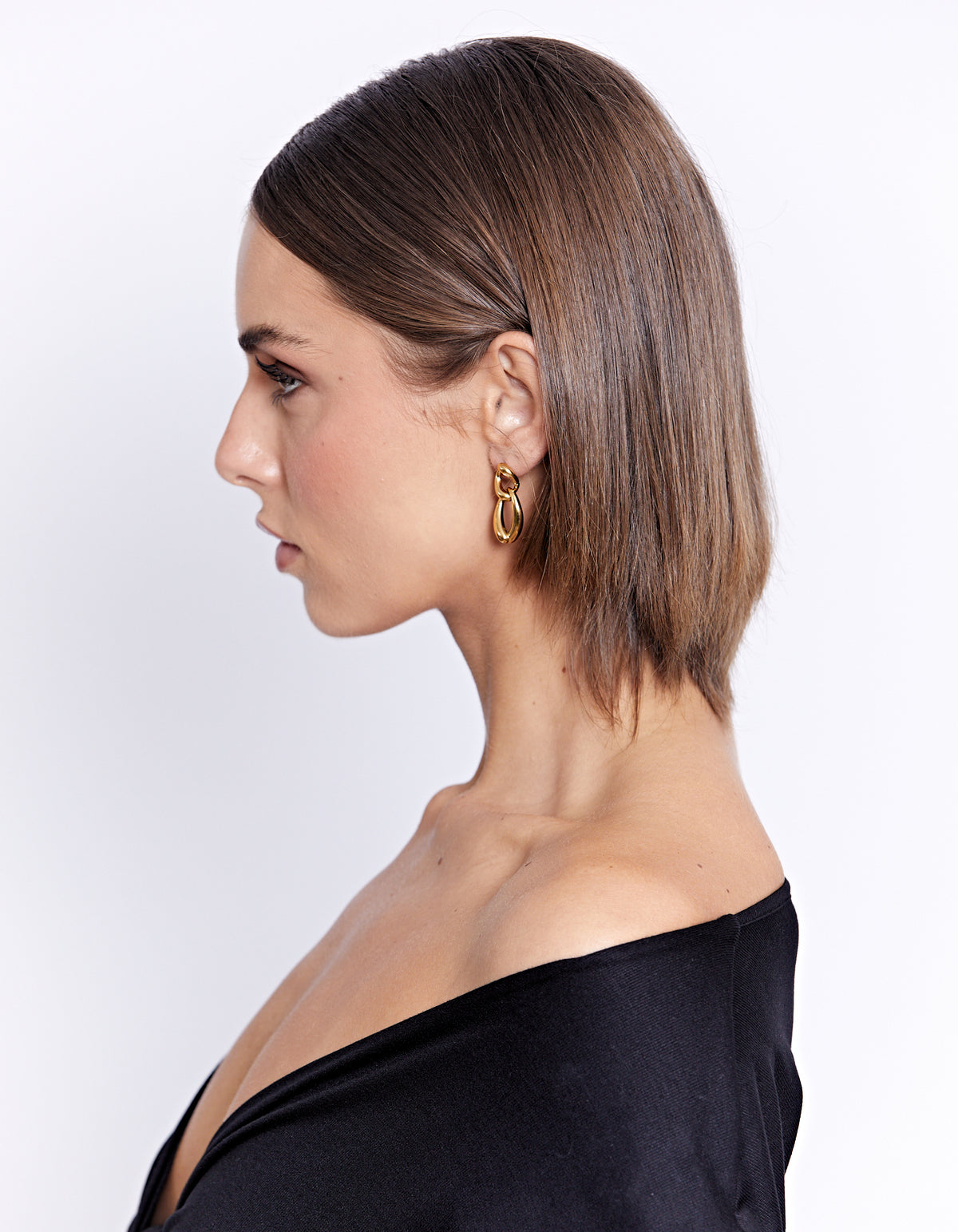 CHAIN LINK EARRING GOLD