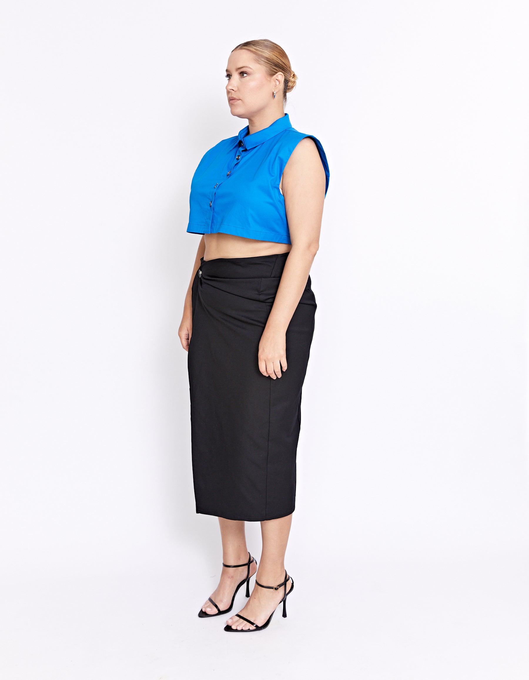 HYDROS CROP SHIRT | ULTRAMARINE