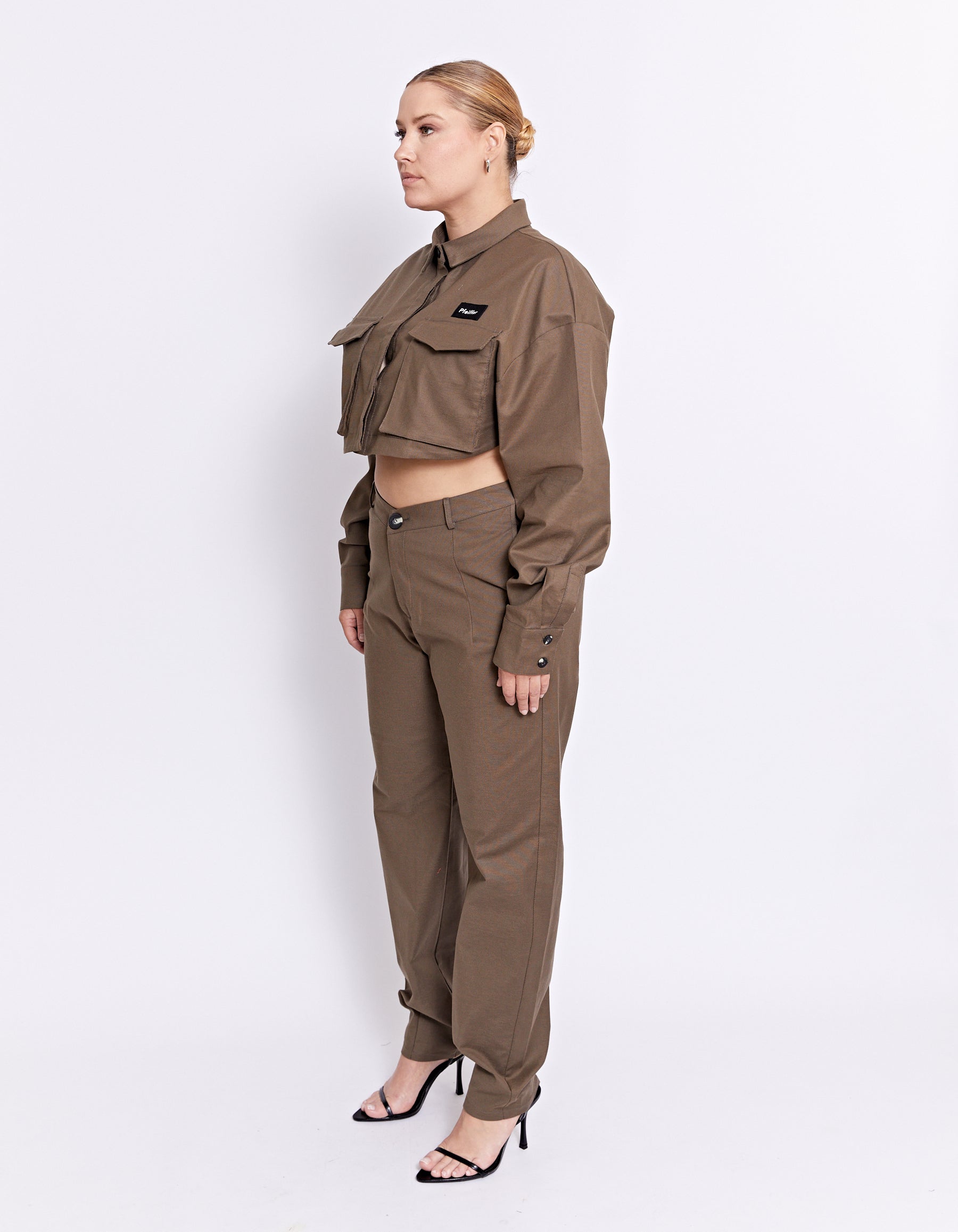 PARKS CROPPED SHIRT | WOOD