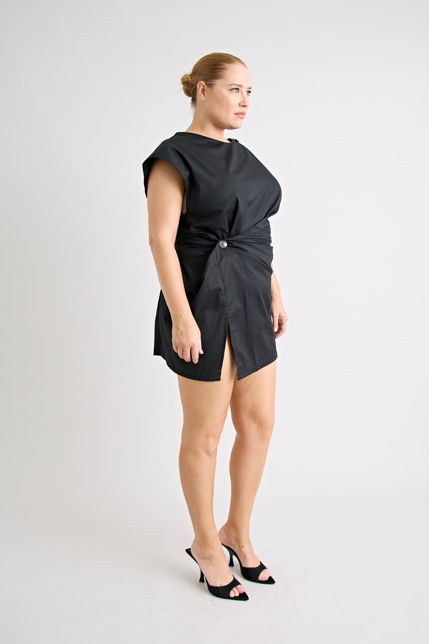 GRENADA MINI TWIST DRESS | BLACK