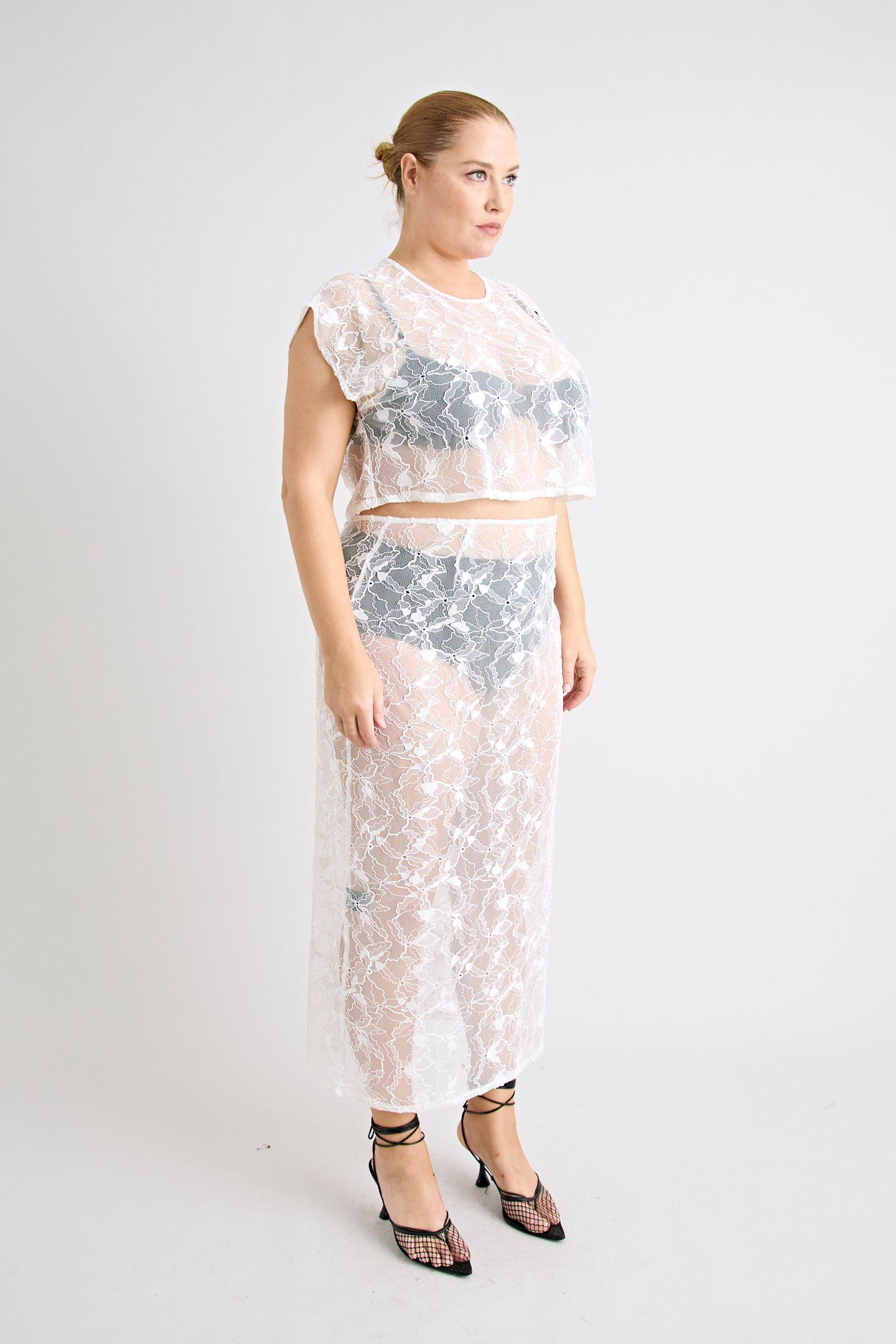 ASTRID LACE SKIRT | WHITE