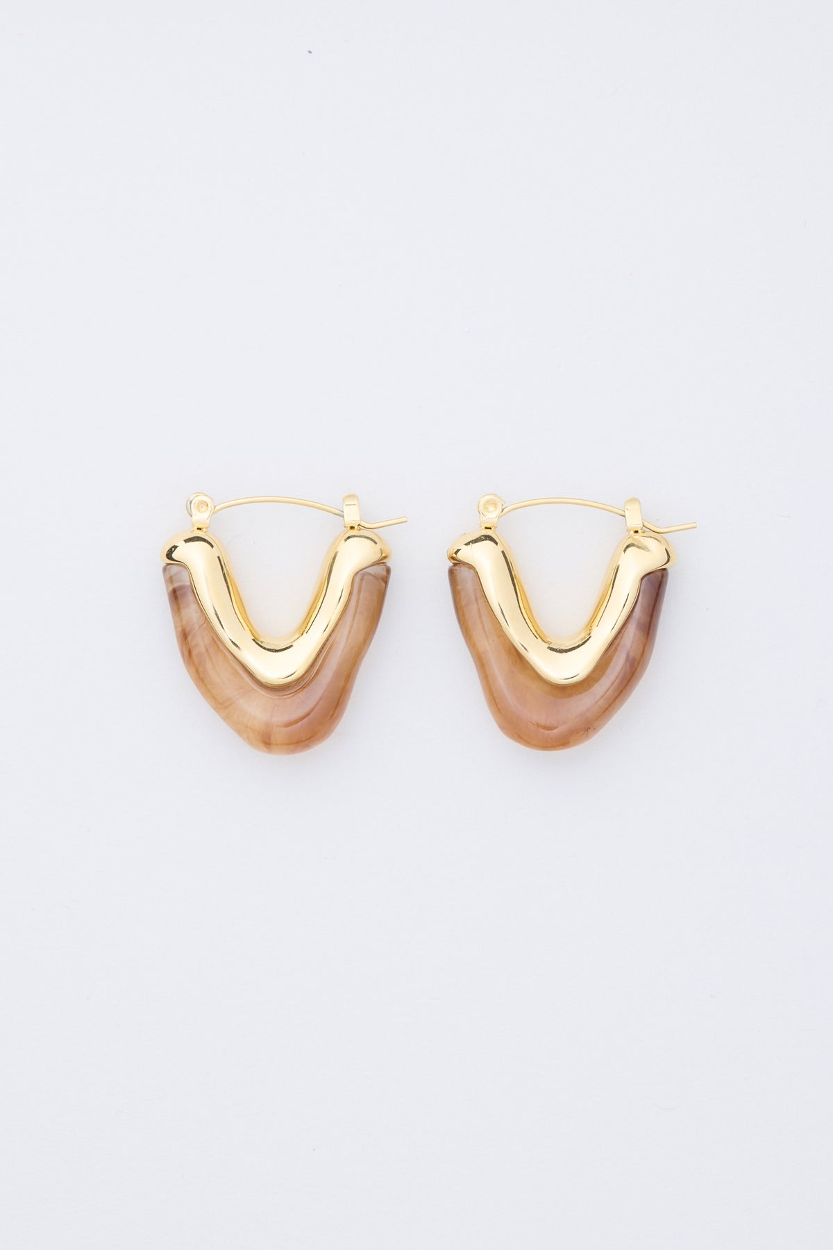 AMBER TRIANGLE EARRINGS