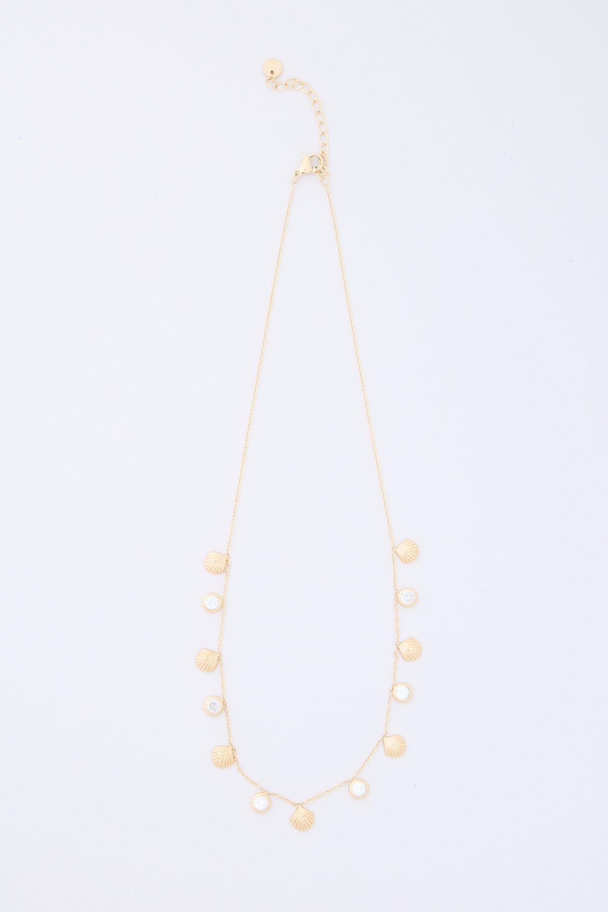 SHELL CHARM NECKLACE | GOLD