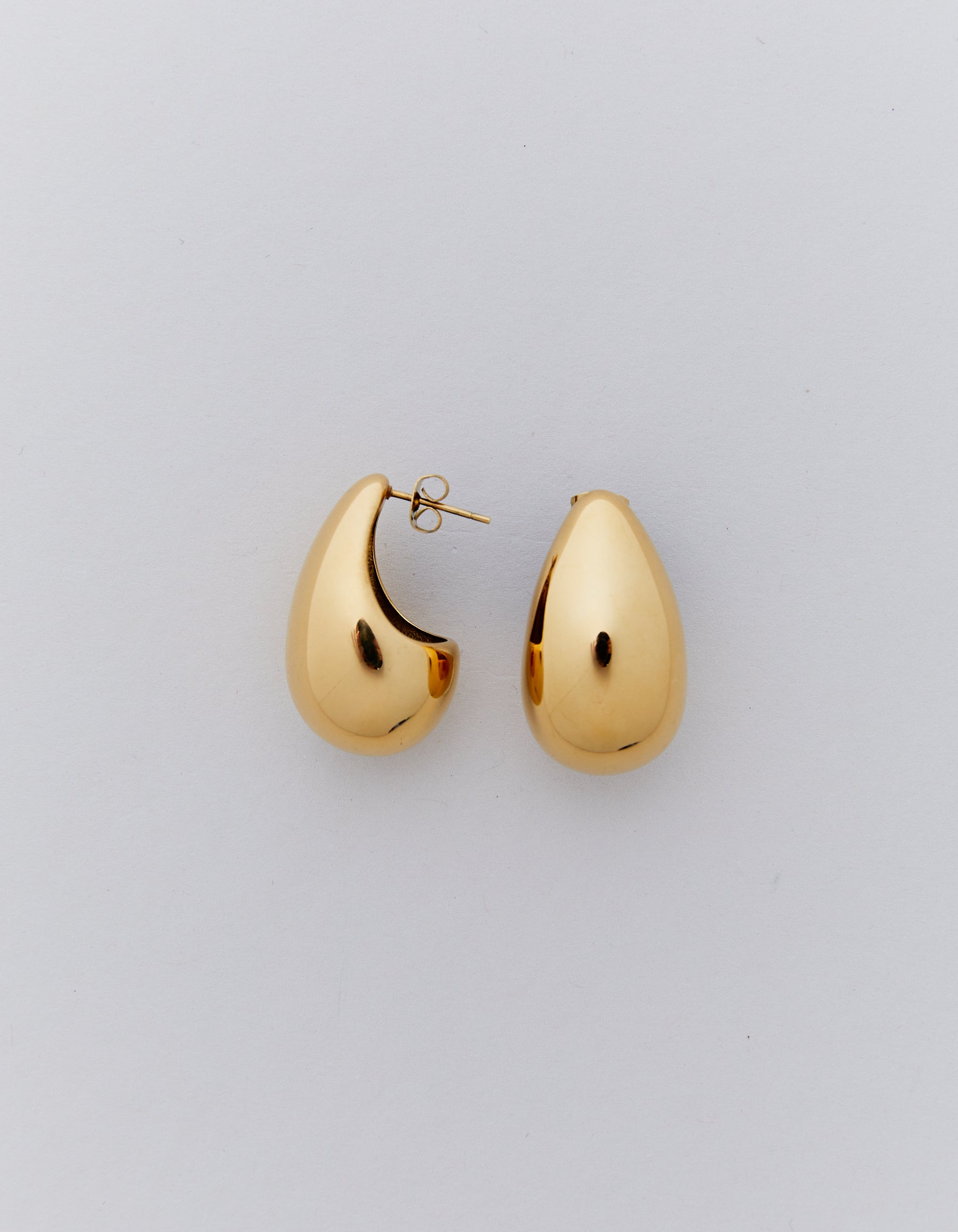 CHUNKY TEARDROP EARRING GOLD