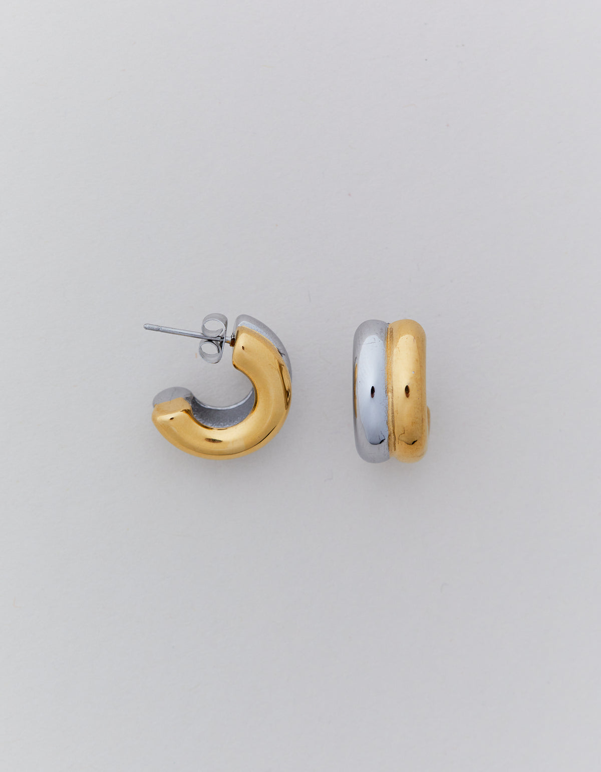 TWO TONE HOOPS GOLD/SILVER
