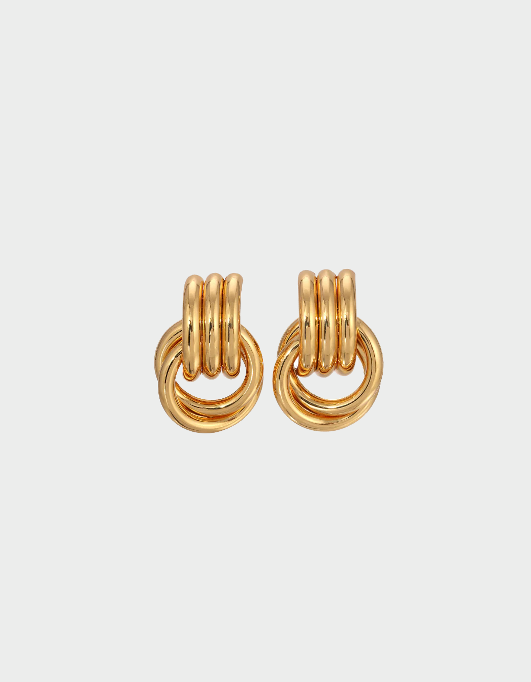 KNOT CIRCLE EARRINGS | GOLD