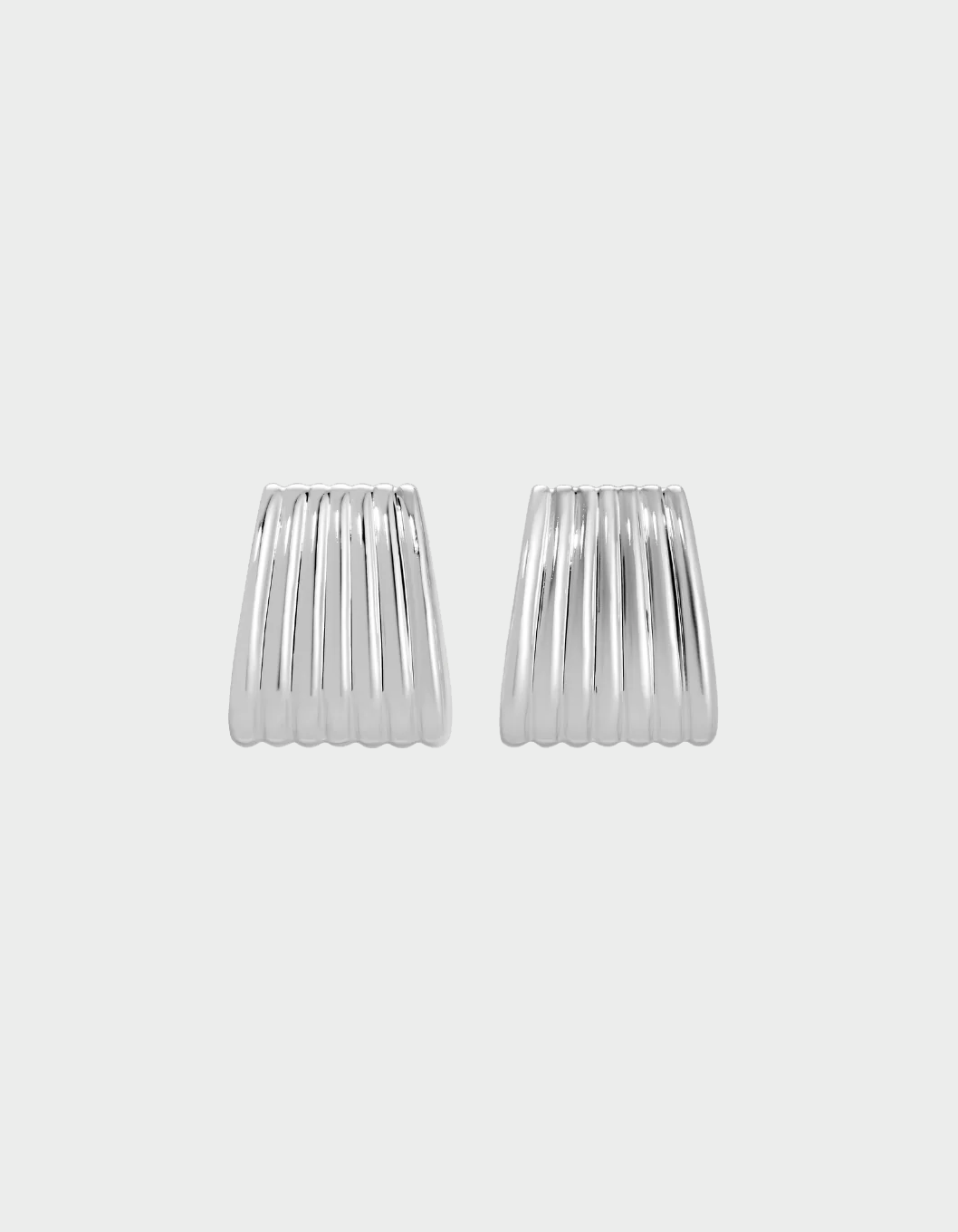 ASTRID RIBBED EARRINGS | SILVER