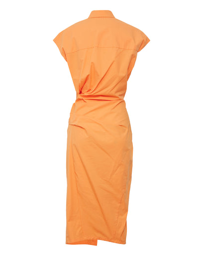 GRENADA MIDI SHIRT DRESS | TANGERINE