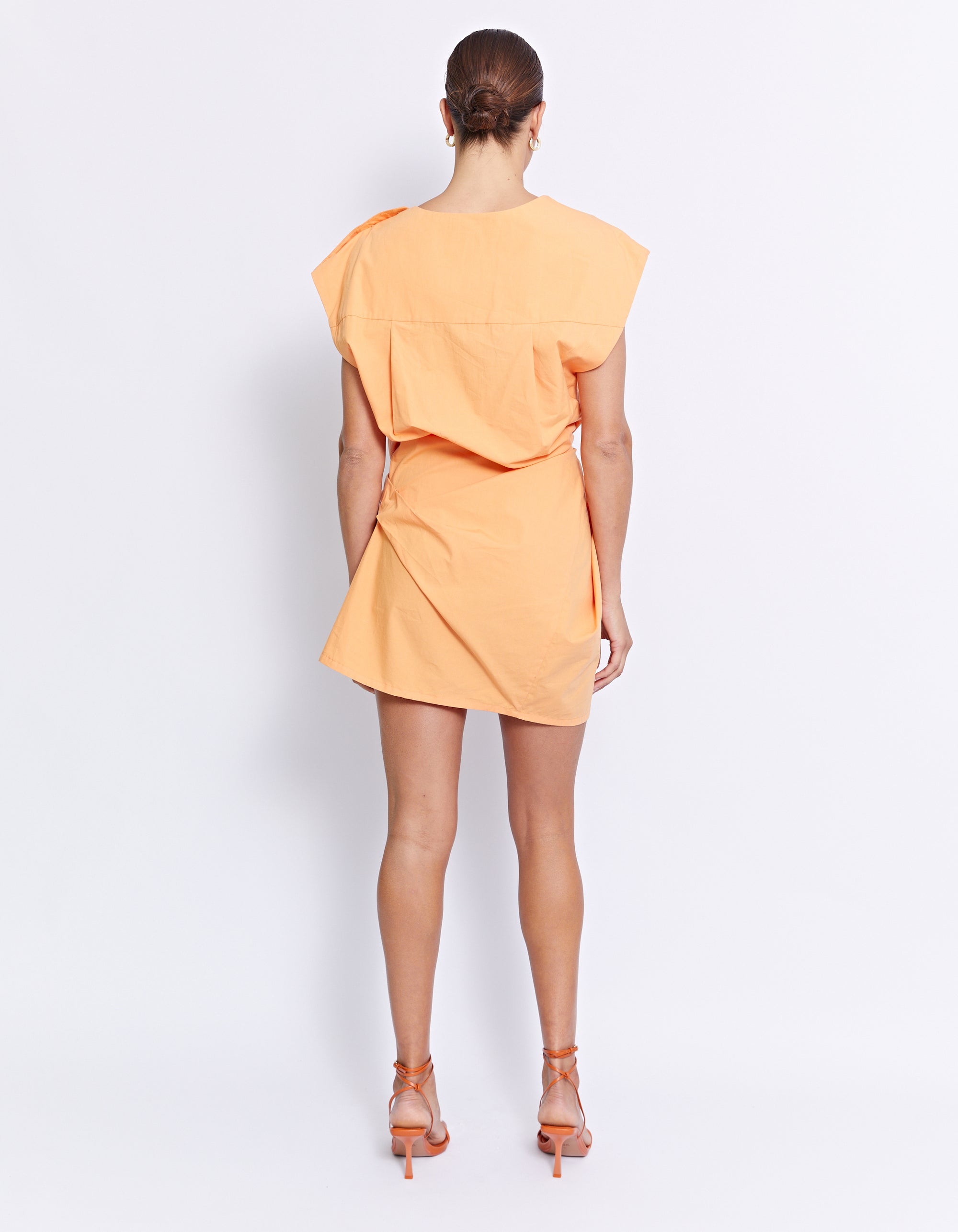 GRENADA MINI TWIST DRESS | TANGERINE