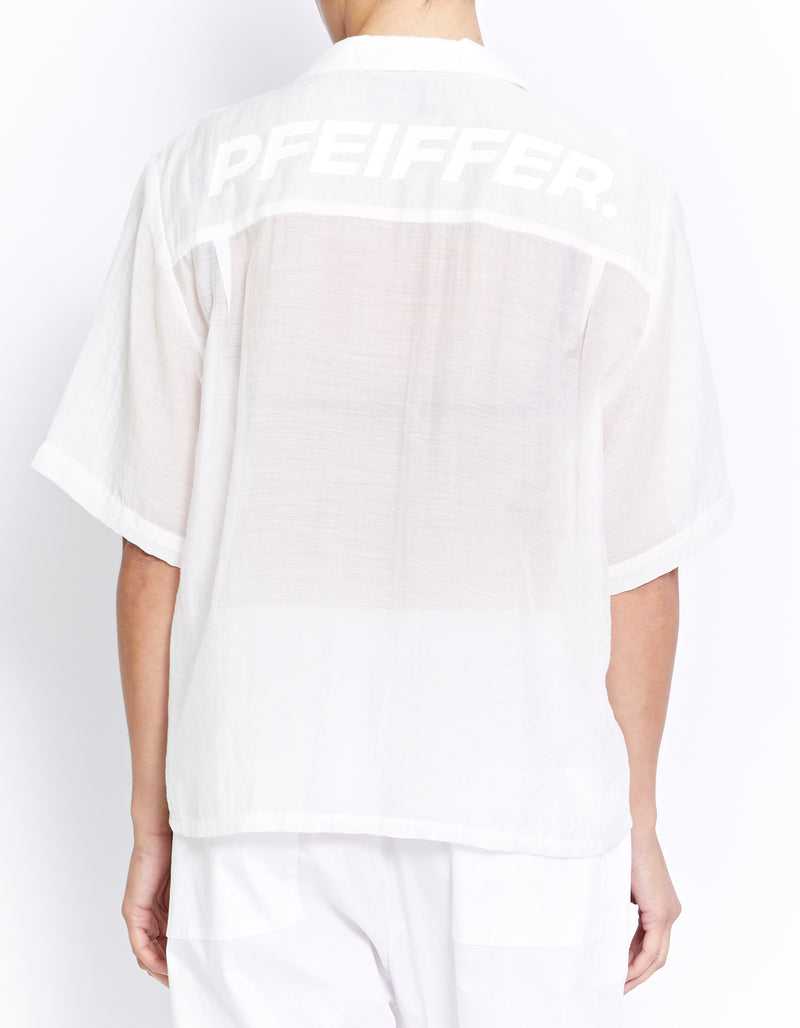 TERRAZZA SHEER SHIRT | POWDER